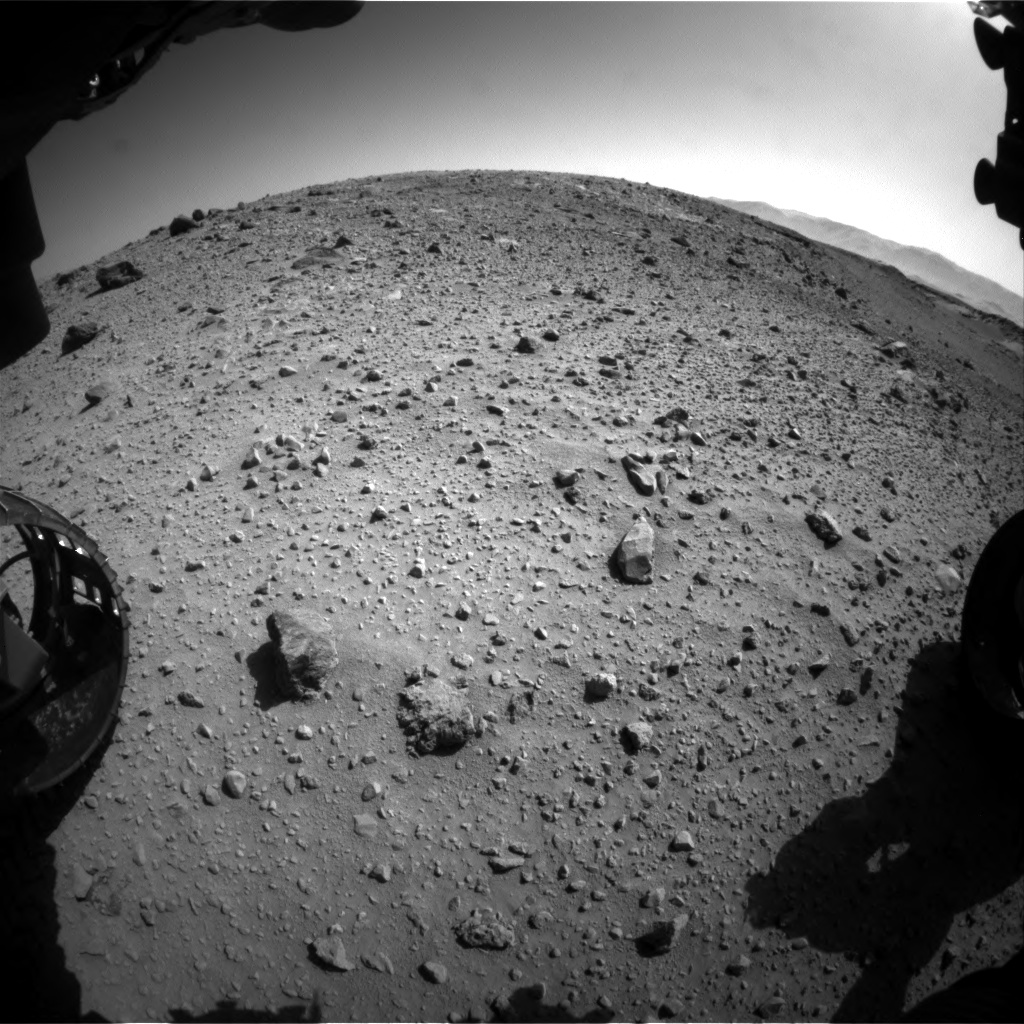 Nasa's Mars rover Curiosity acquired this image using its Front Hazard Avoidance Camera (Front Hazcam) on Sol 526, at drive 1520, site number 25