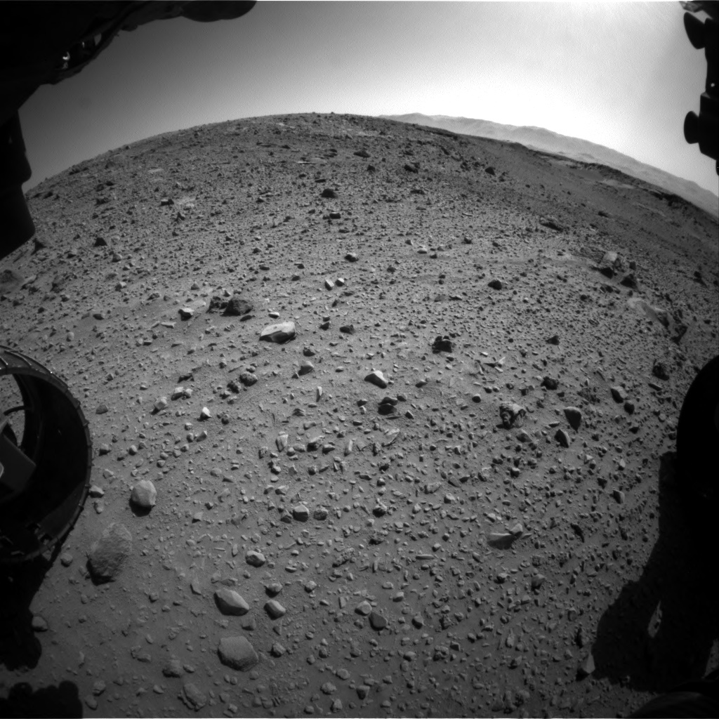 Nasa's Mars rover Curiosity acquired this image using its Front Hazard Avoidance Camera (Front Hazcam) on Sol 526, at drive 1532, site number 25