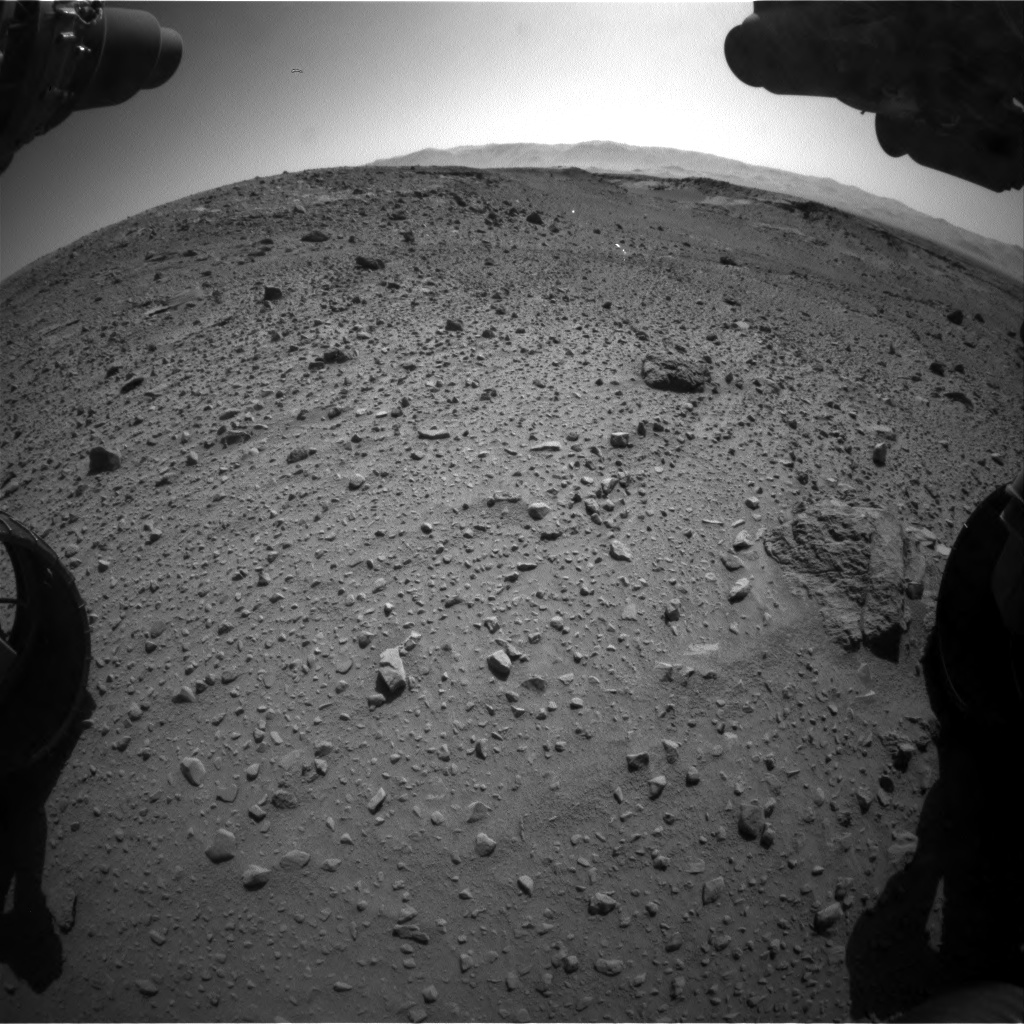 Nasa's Mars rover Curiosity acquired this image using its Front Hazard Avoidance Camera (Front Hazcam) on Sol 526, at drive 1544, site number 25