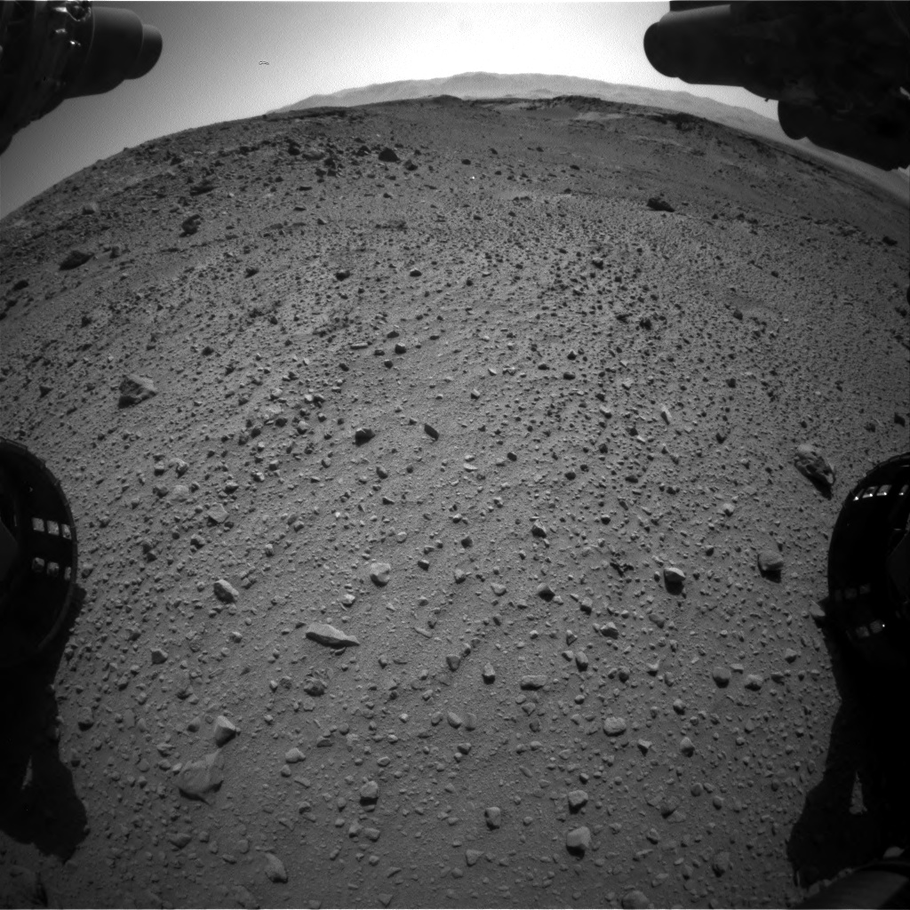 Nasa's Mars rover Curiosity acquired this image using its Front Hazard Avoidance Camera (Front Hazcam) on Sol 526, at drive 1574, site number 25