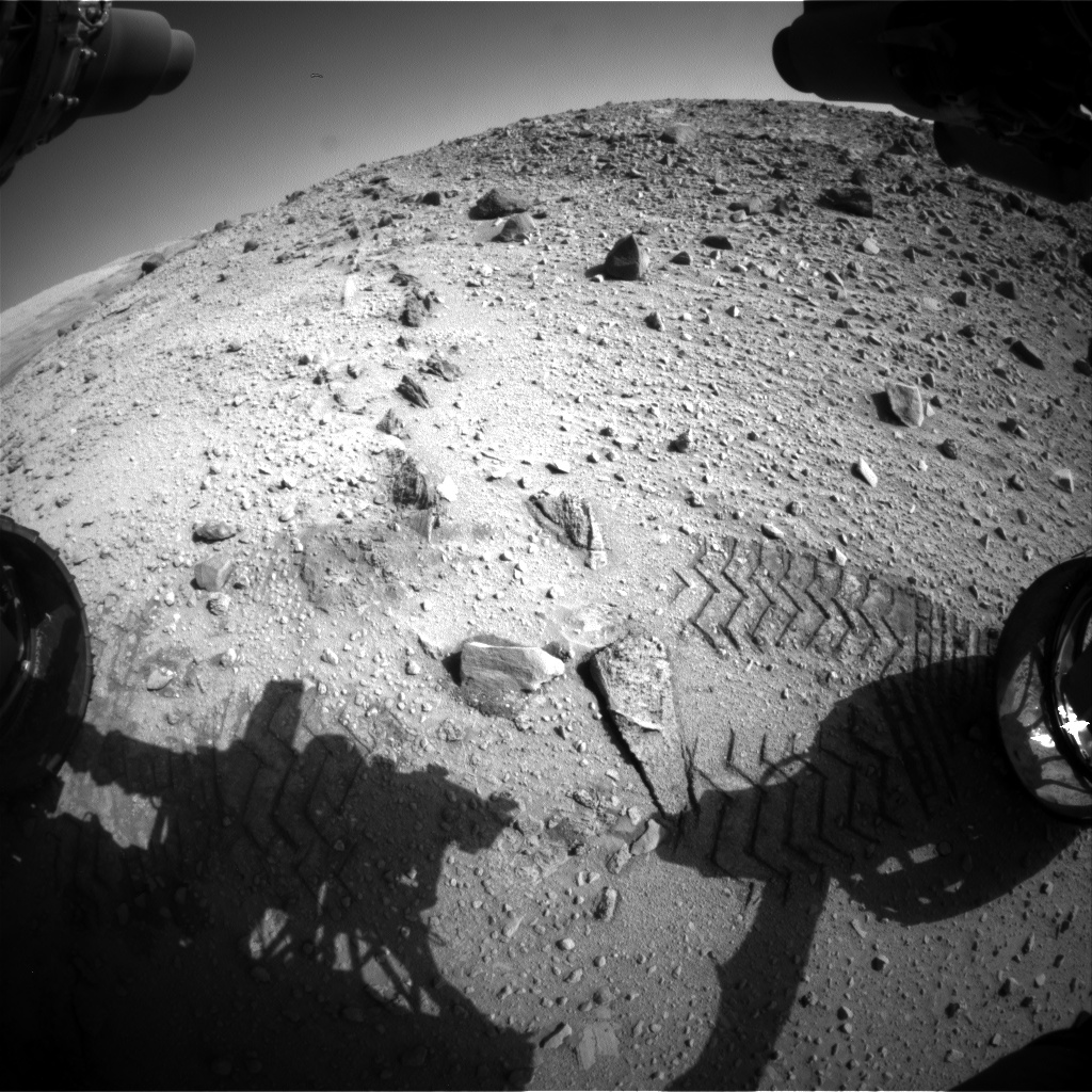 Nasa's Mars rover Curiosity acquired this image using its Front Hazard Avoidance Camera (Front Hazcam) on Sol 526, at drive 1638, site number 25