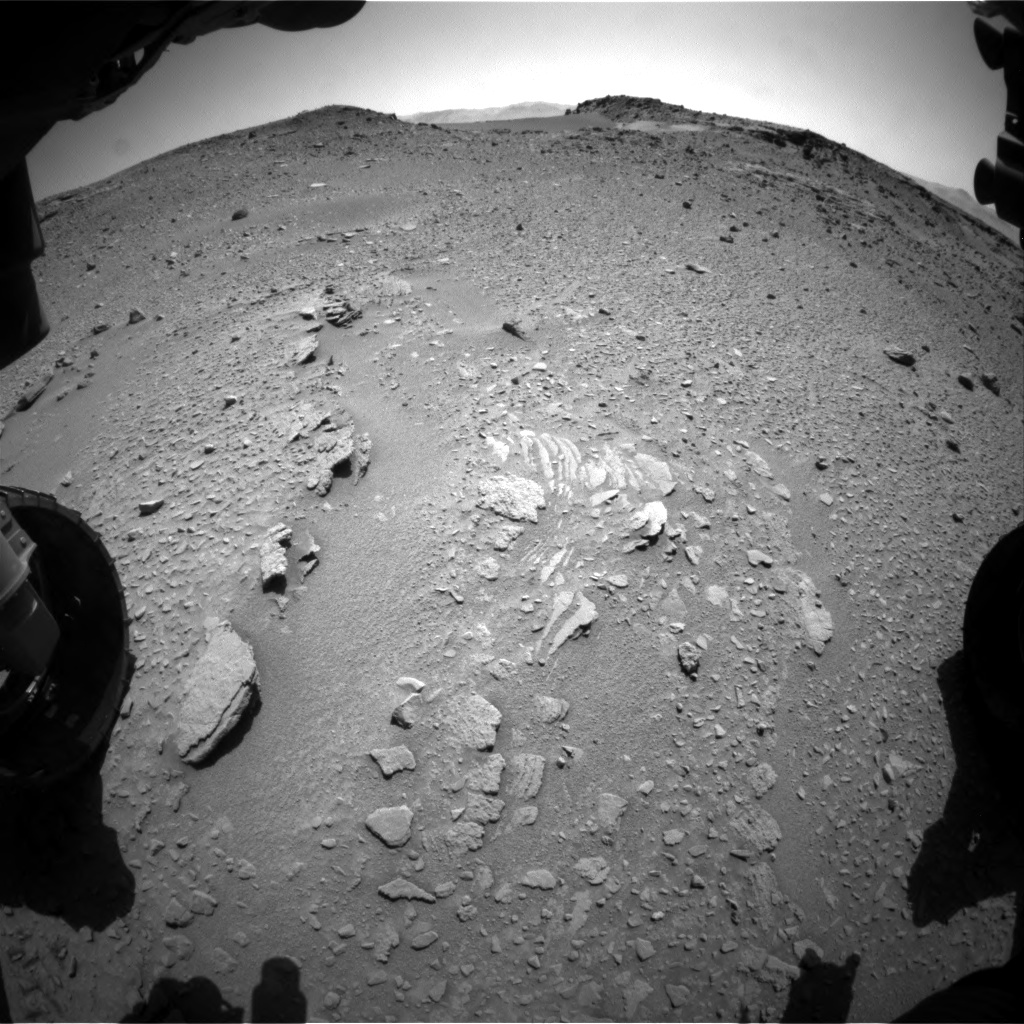 Nasa's Mars rover Curiosity acquired this image using its Front Hazard Avoidance Camera (Front Hazcam) on Sol 527, at drive 1788, site number 25