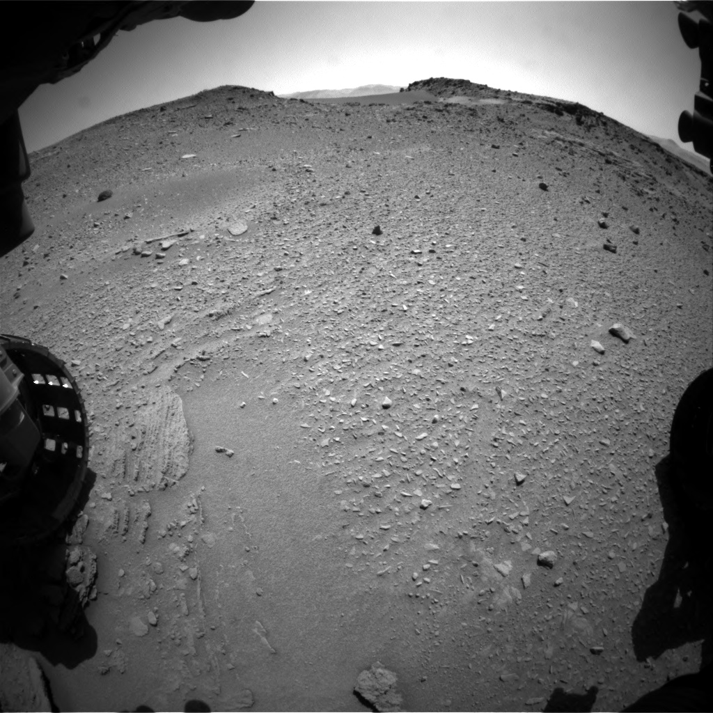 Nasa's Mars rover Curiosity acquired this image using its Front Hazard Avoidance Camera (Front Hazcam) on Sol 527, at drive 1800, site number 25
