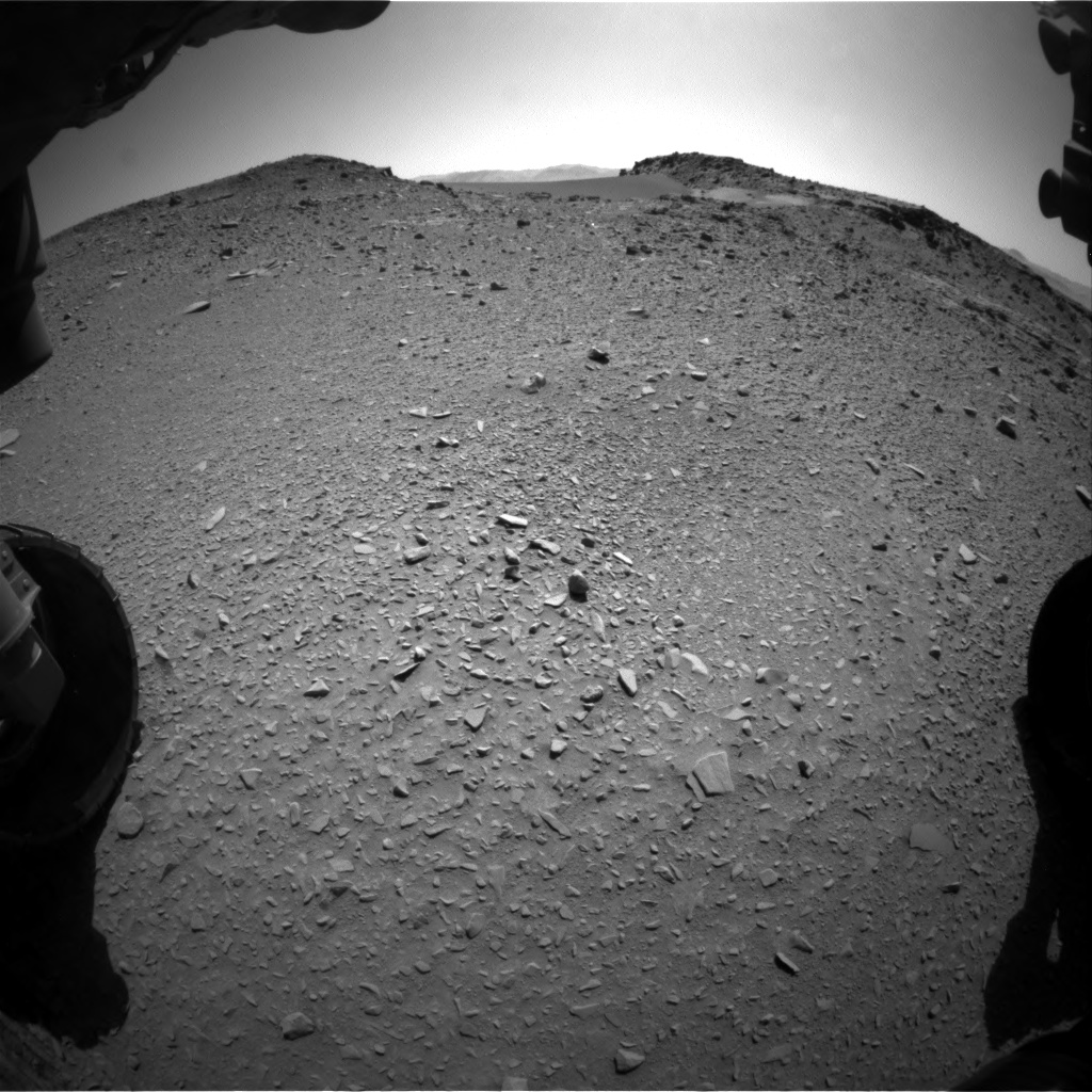 Nasa's Mars rover Curiosity acquired this image using its Front Hazard Avoidance Camera (Front Hazcam) on Sol 527, at drive 1824, site number 25