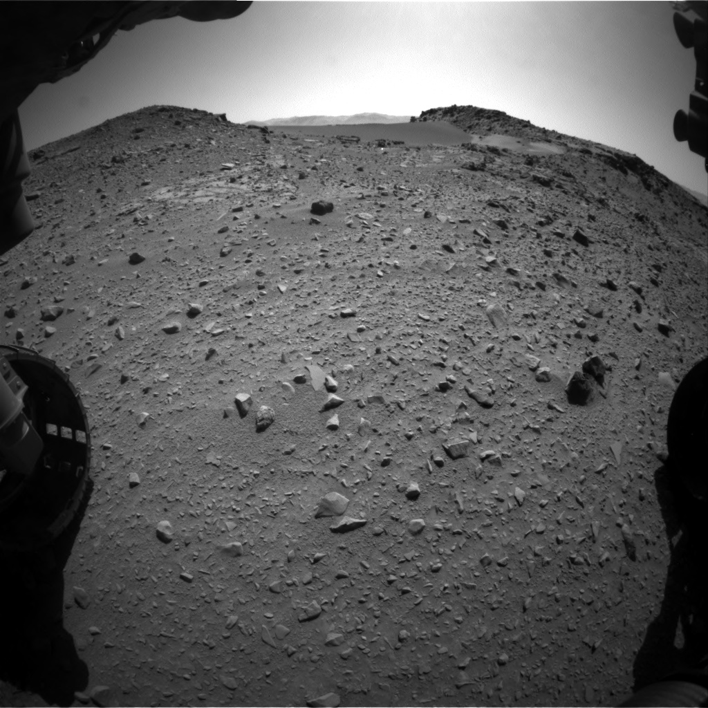 Nasa's Mars rover Curiosity acquired this image using its Front Hazard Avoidance Camera (Front Hazcam) on Sol 527, at drive 1848, site number 25