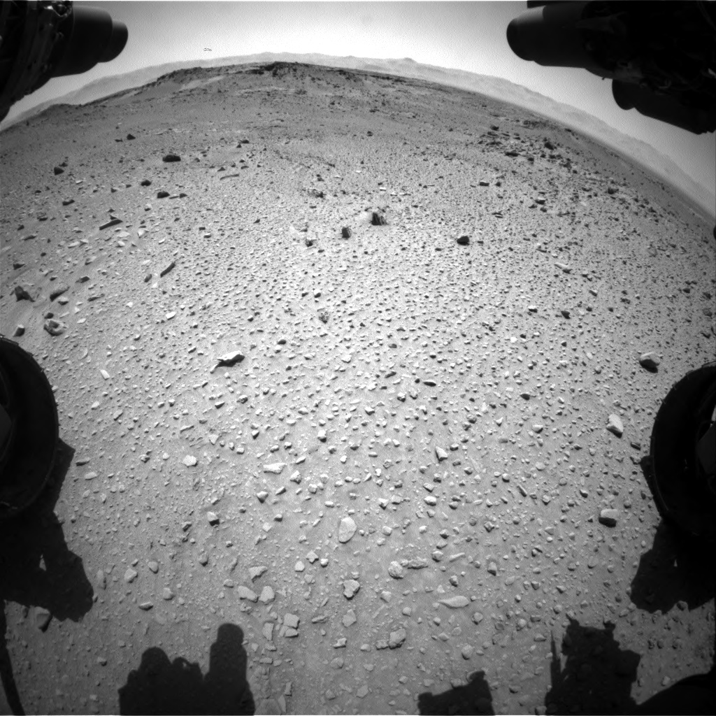 Nasa's Mars rover Curiosity acquired this image using its Front Hazard Avoidance Camera (Front Hazcam) on Sol 527, at drive 1692, site number 25