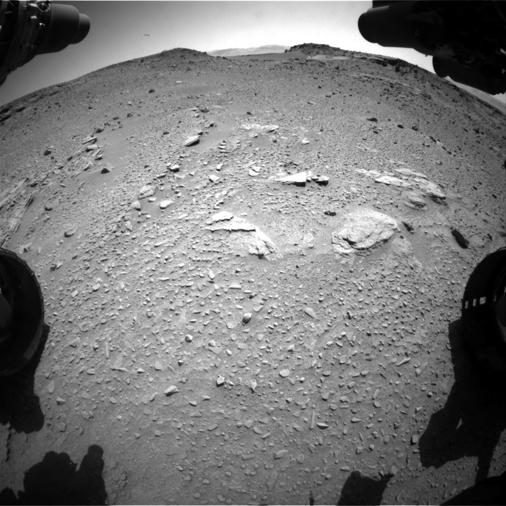 Nasa's Mars rover Curiosity acquired this image using its Front Hazard Avoidance Camera (Front Hazcam) on Sol 527, at drive 1776, site number 25