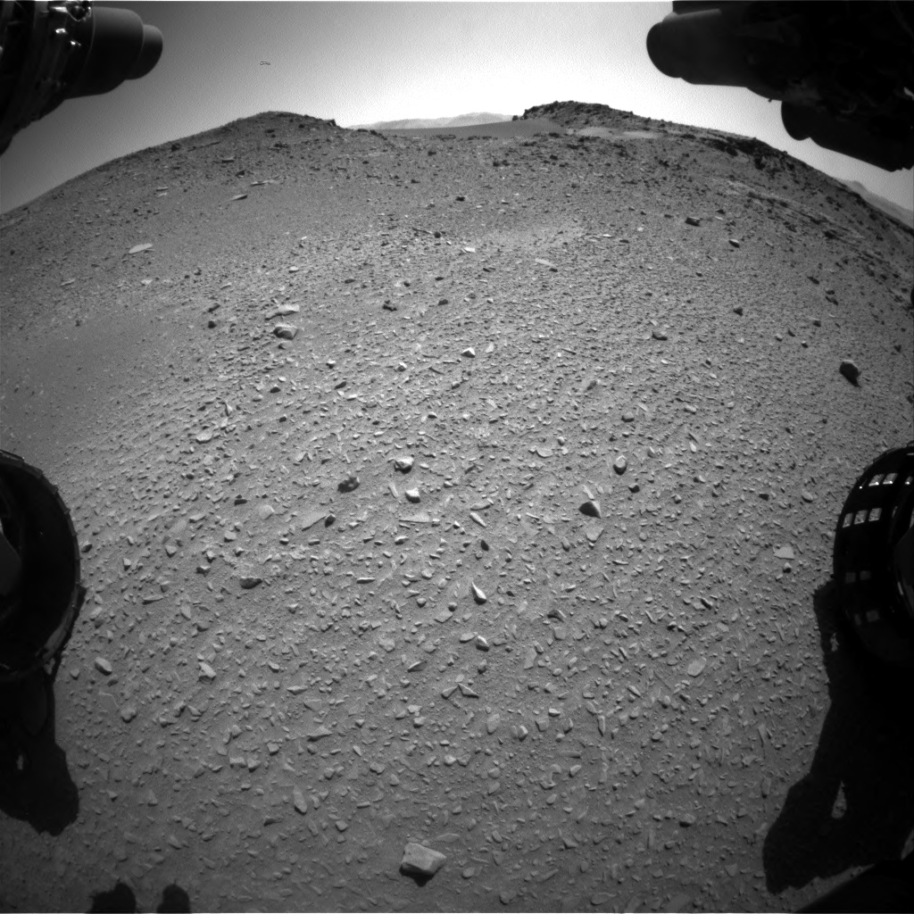 Nasa's Mars rover Curiosity acquired this image using its Front Hazard Avoidance Camera (Front Hazcam) on Sol 527, at drive 1812, site number 25