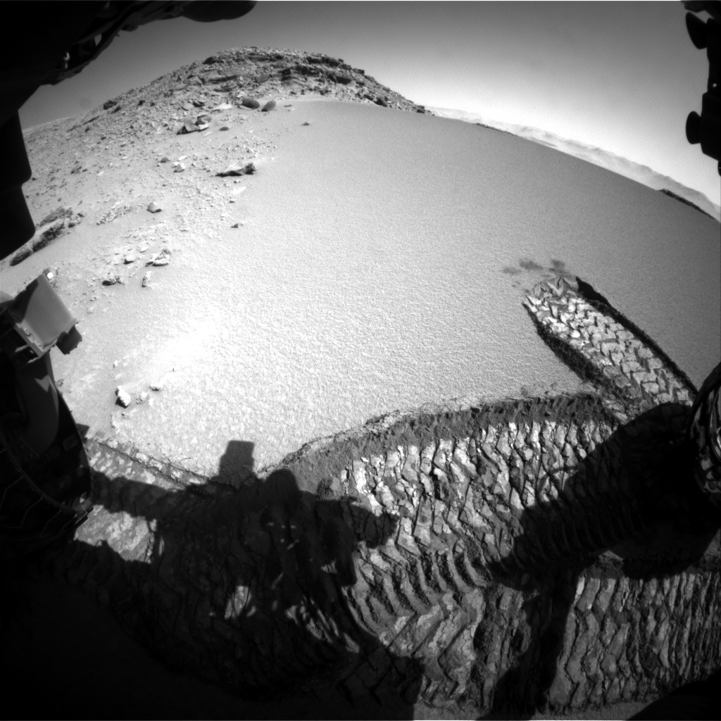 Nasa's Mars rover Curiosity acquired this image using its Front Hazard Avoidance Camera (Front Hazcam) on Sol 528, at drive 180, site number 26