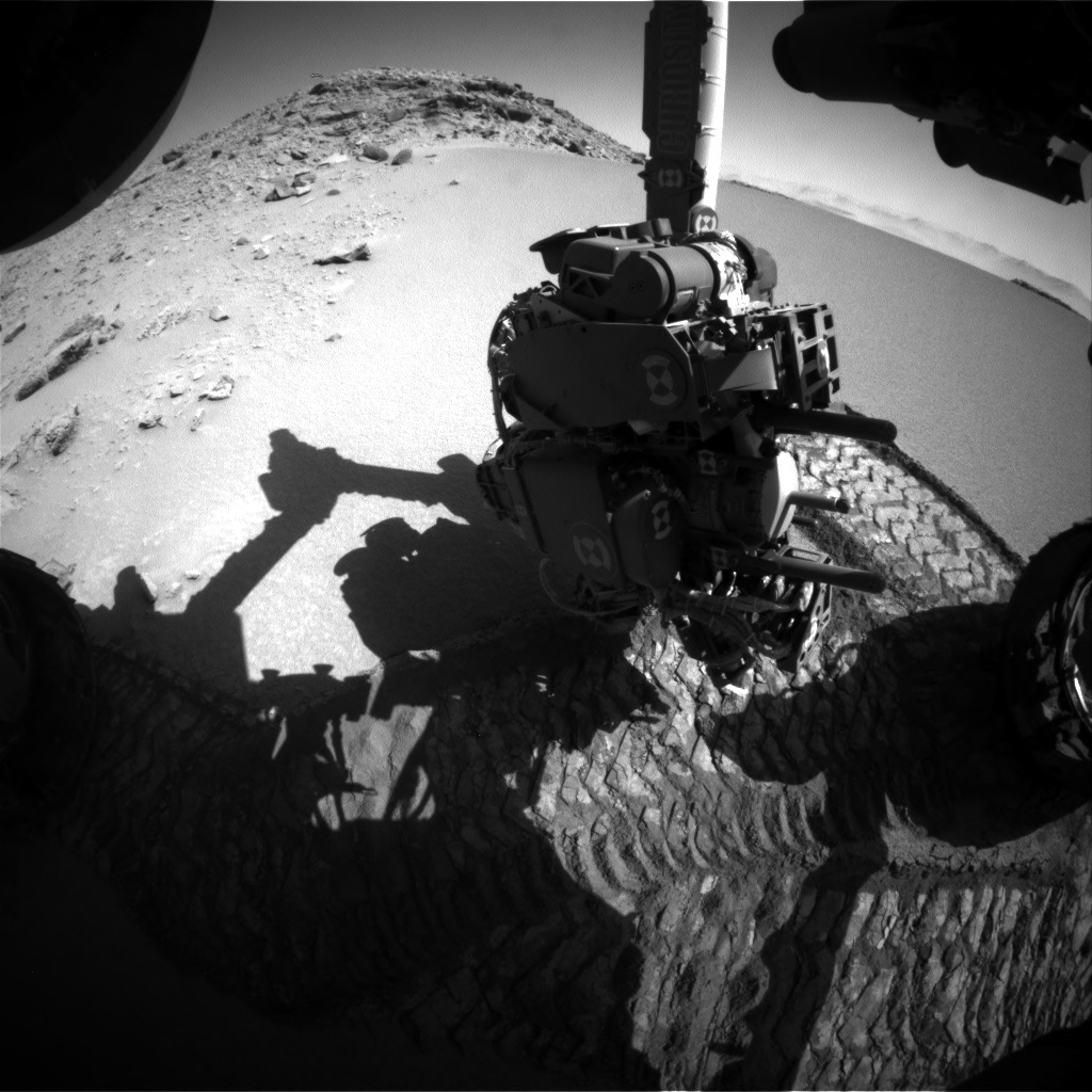 Nasa's Mars rover Curiosity acquired this image using its Front Hazard Avoidance Camera (Front Hazcam) on Sol 531, at drive 184, site number 26