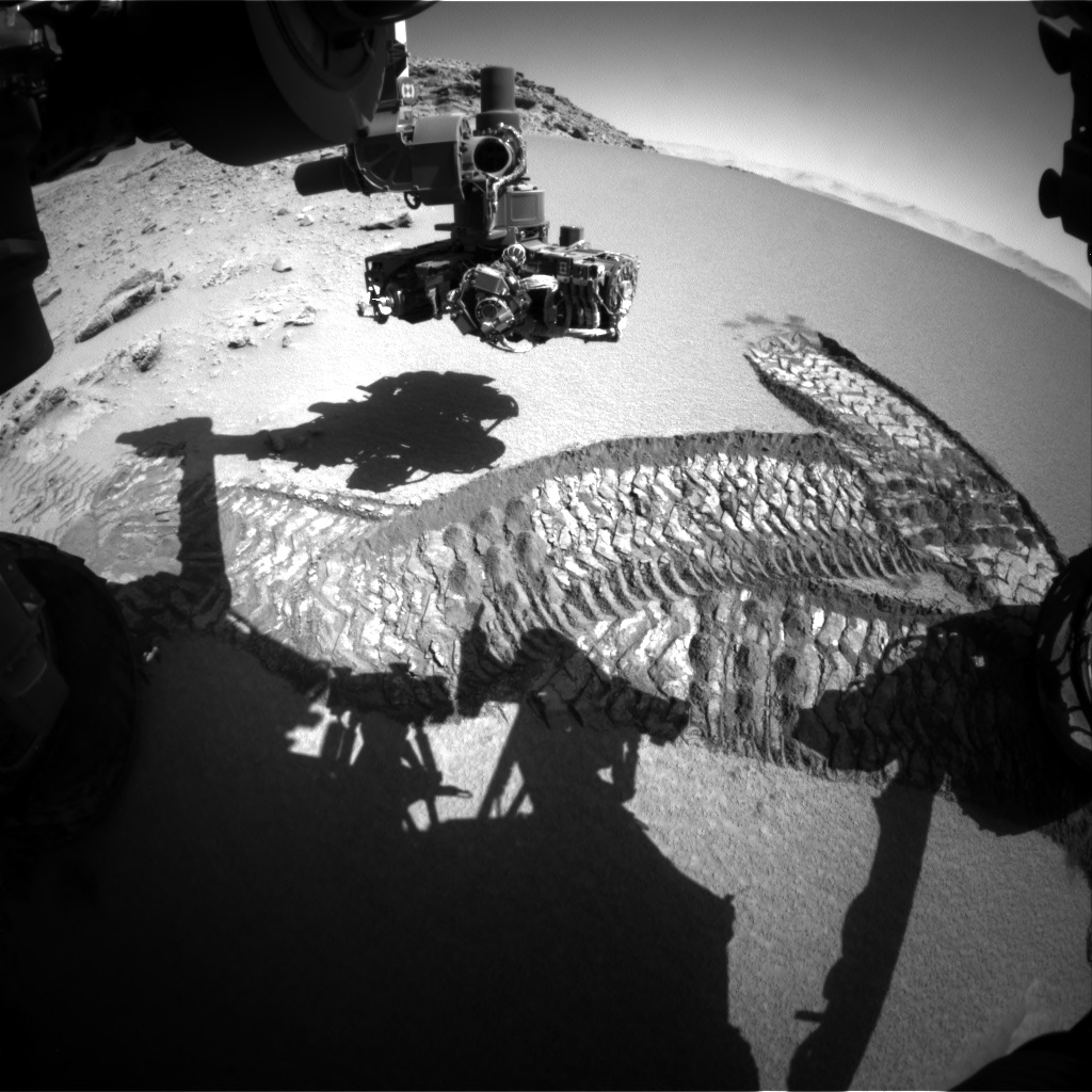 Nasa's Mars rover Curiosity acquired this image using its Front Hazard Avoidance Camera (Front Hazcam) on Sol 532, at drive 196, site number 26