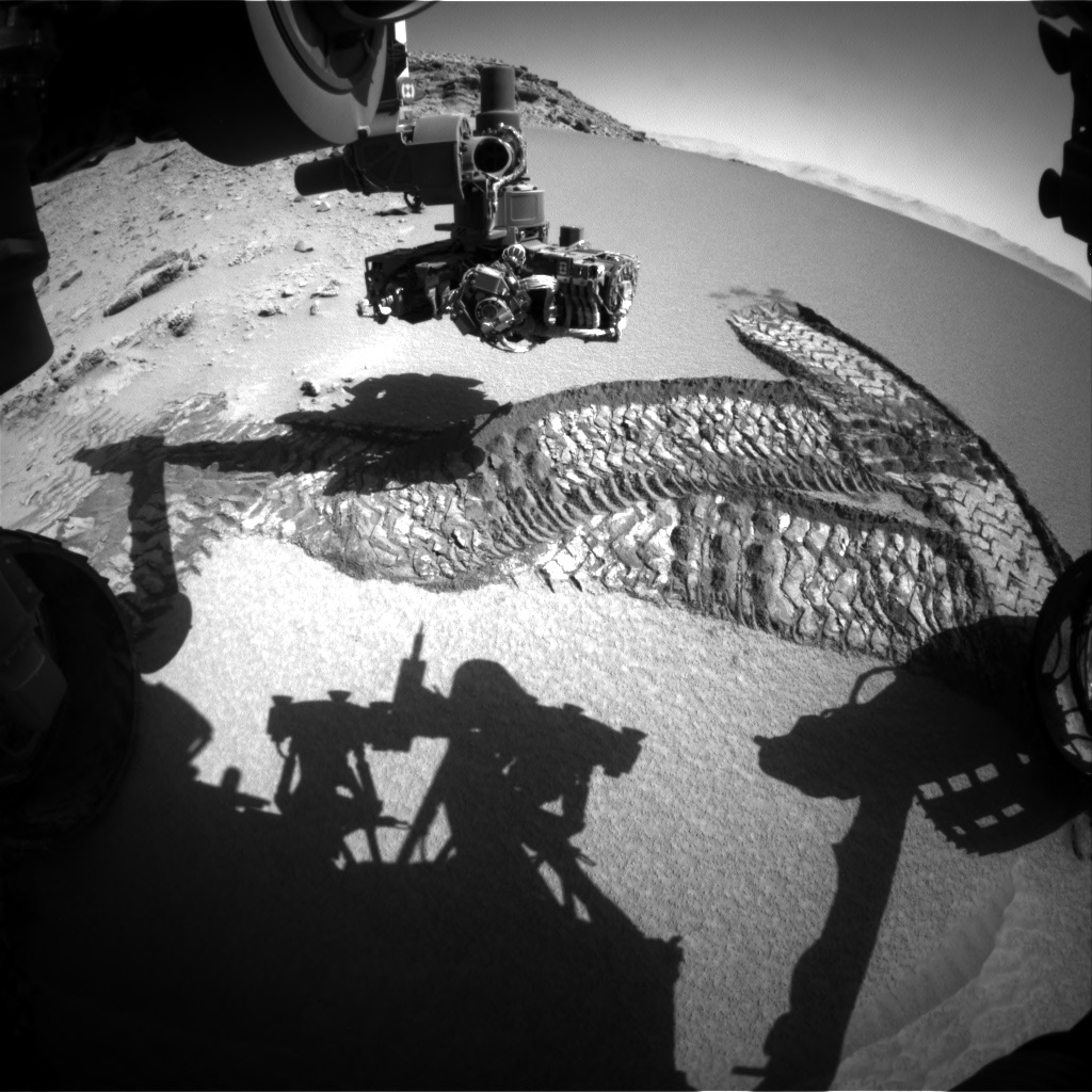 Nasa's Mars rover Curiosity acquired this image using its Front Hazard Avoidance Camera (Front Hazcam) on Sol 532, at drive 202, site number 26