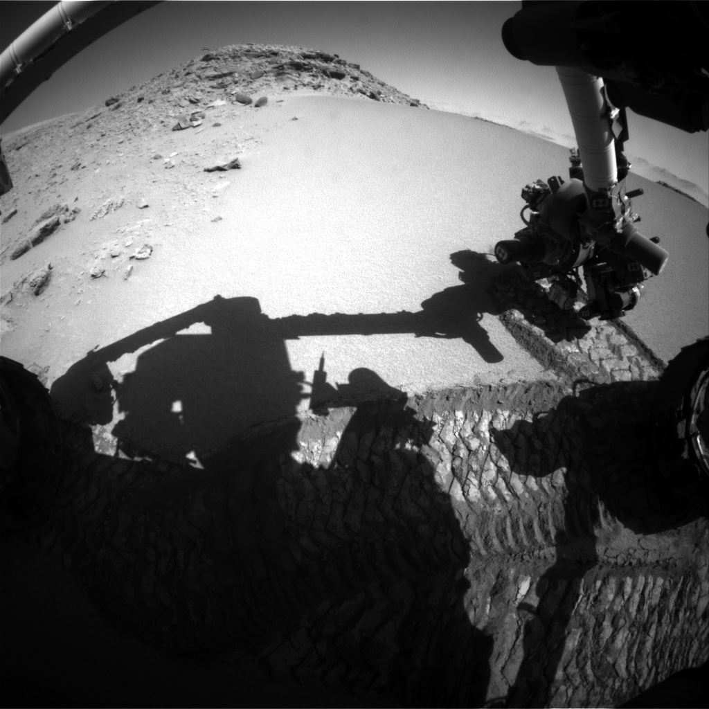 Nasa's Mars rover Curiosity acquired this image using its Front Hazard Avoidance Camera (Front Hazcam) on Sol 532, at drive 184, site number 26