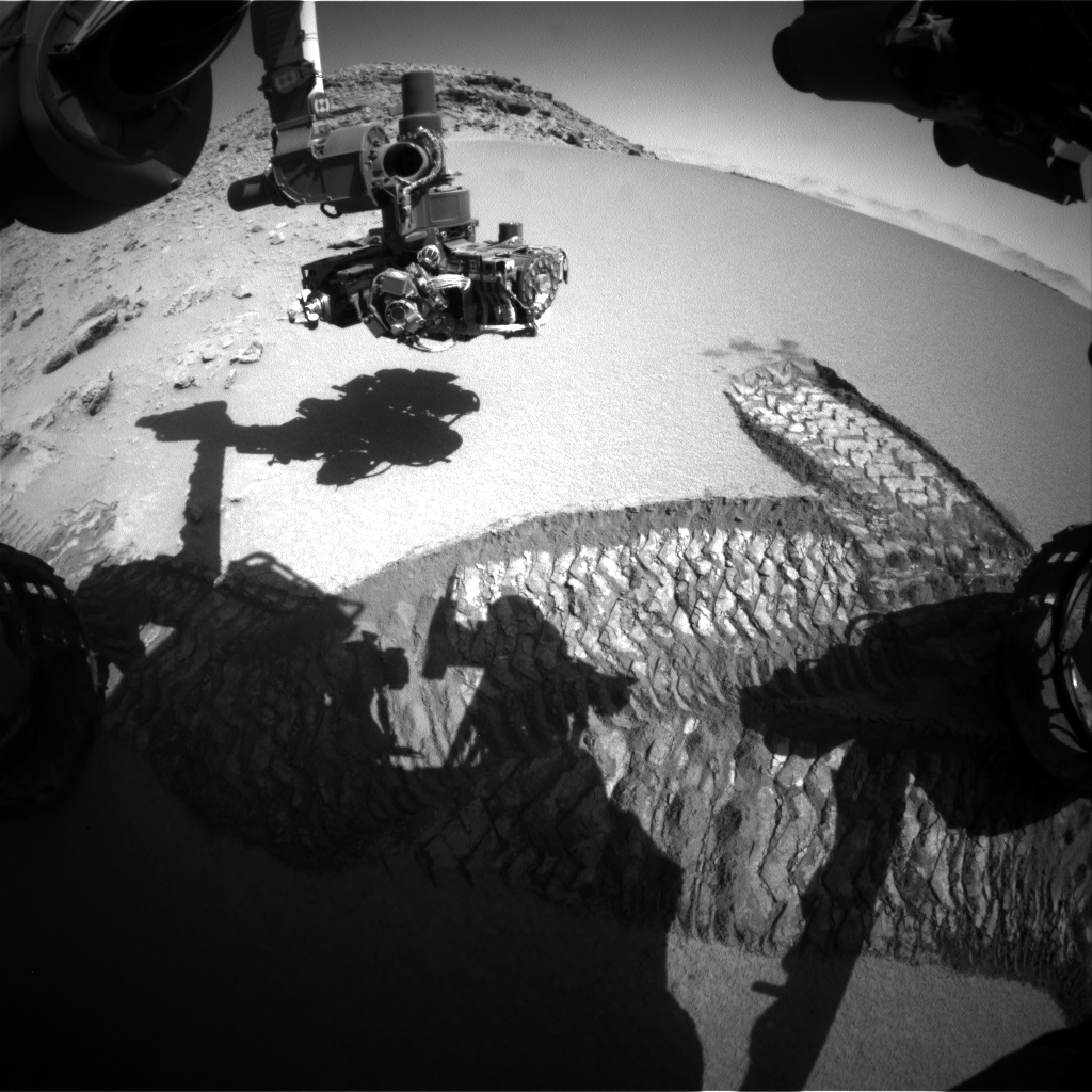 Nasa's Mars rover Curiosity acquired this image using its Front Hazard Avoidance Camera (Front Hazcam) on Sol 532, at drive 190, site number 26