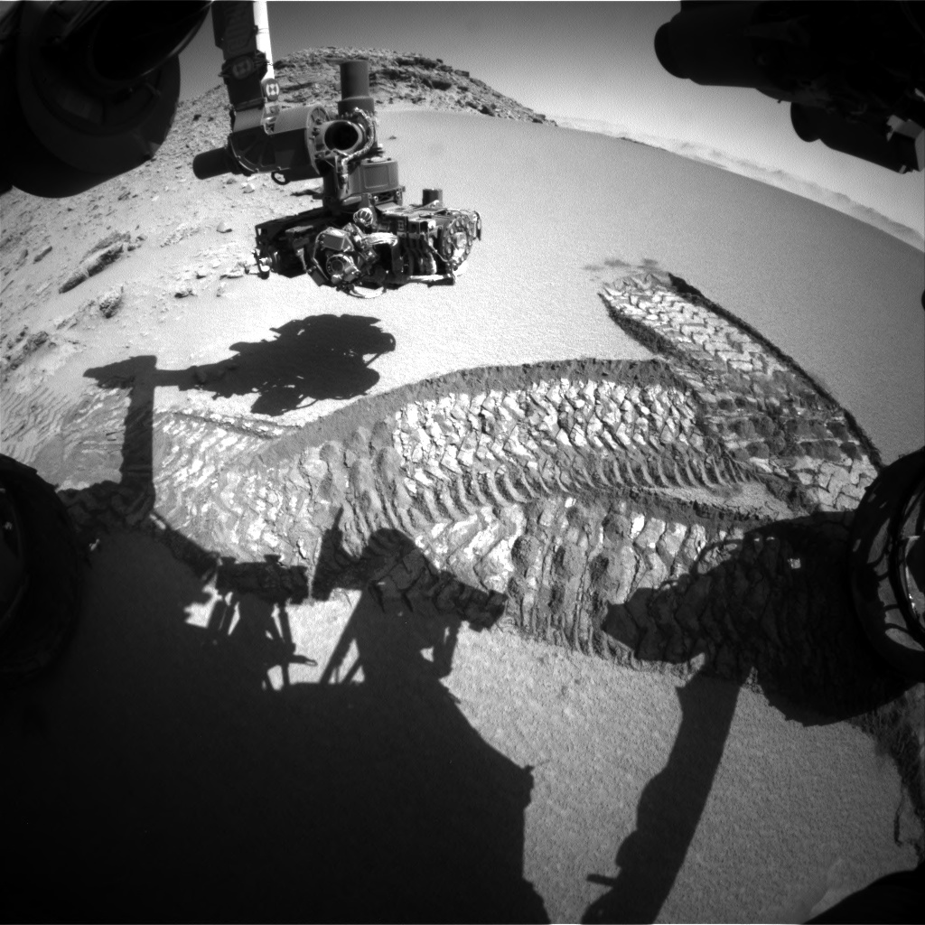 Nasa's Mars rover Curiosity acquired this image using its Front Hazard Avoidance Camera (Front Hazcam) on Sol 532, at drive 196, site number 26