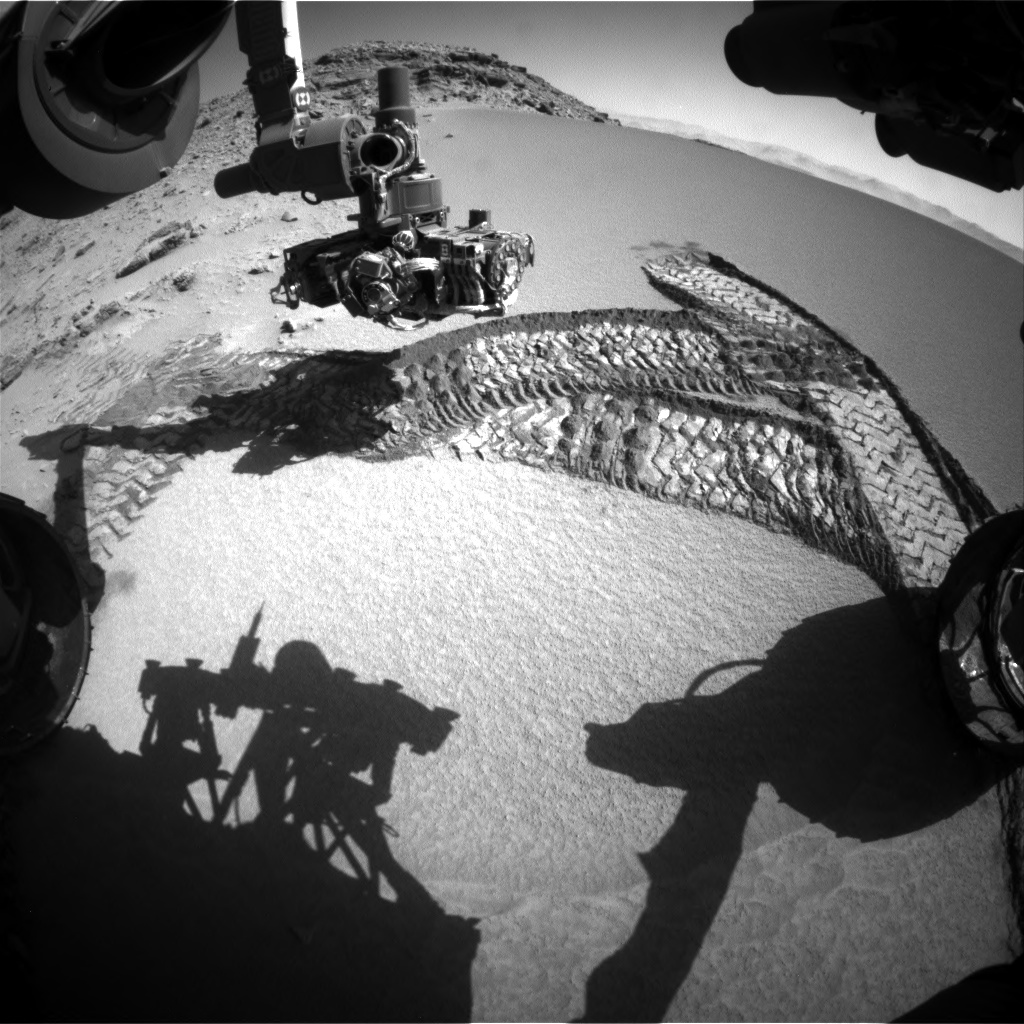 Nasa's Mars rover Curiosity acquired this image using its Front Hazard Avoidance Camera (Front Hazcam) on Sol 532, at drive 208, site number 26