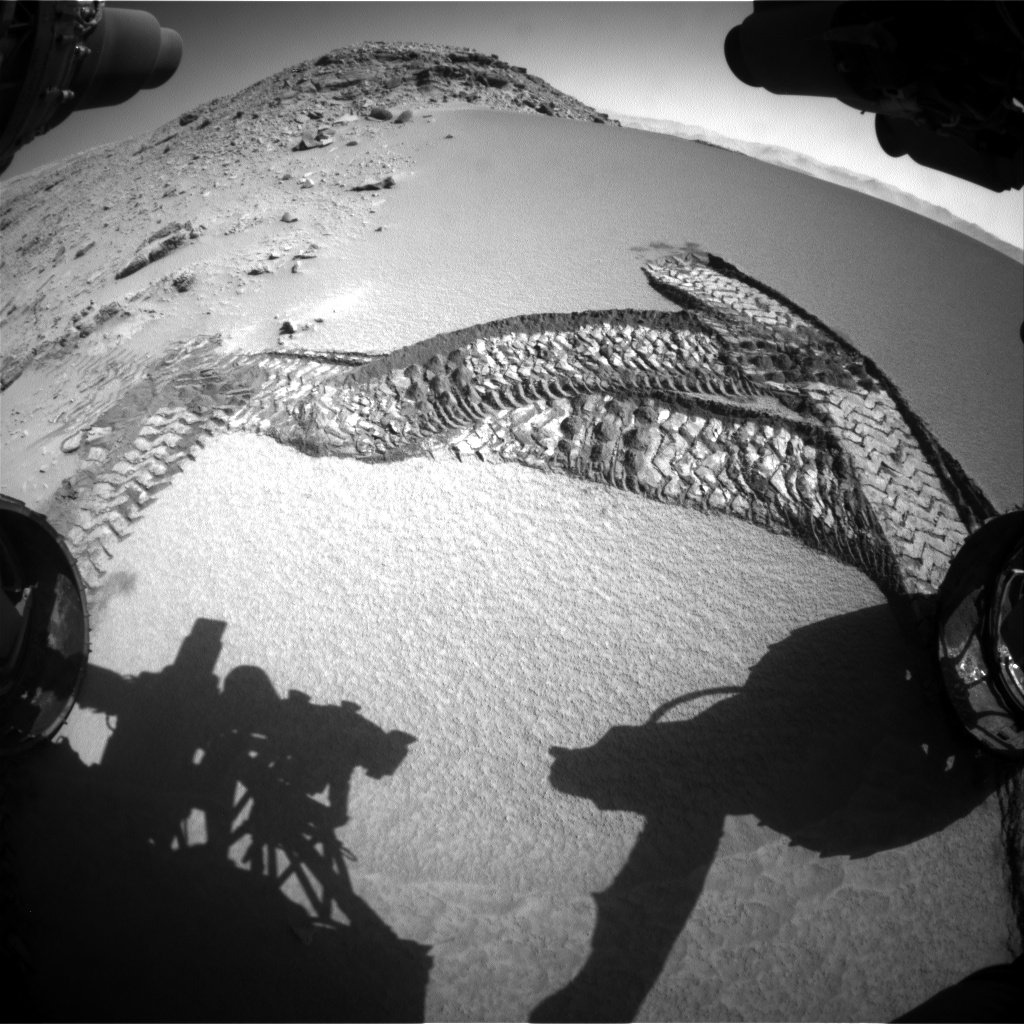 Nasa's Mars rover Curiosity acquired this image using its Front Hazard Avoidance Camera (Front Hazcam) on Sol 532, at drive 208, site number 26