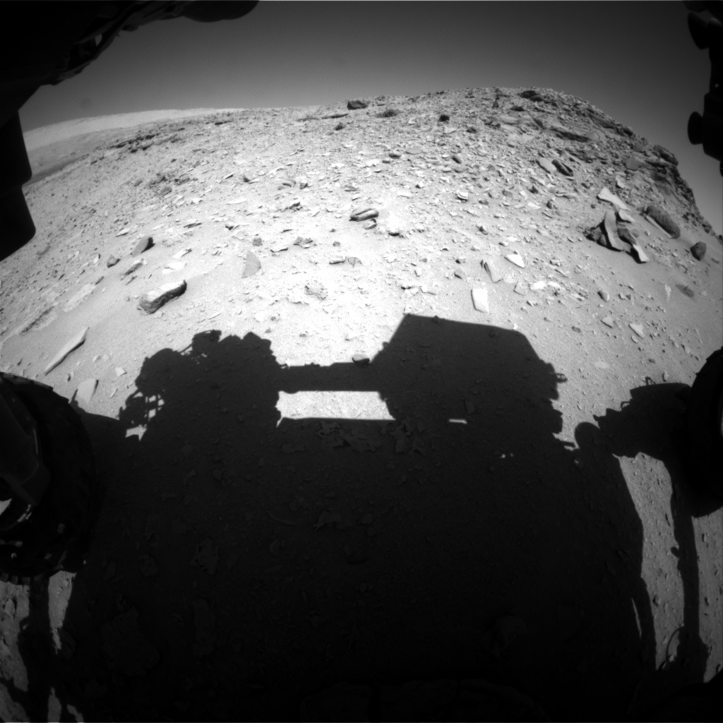 Nasa's Mars rover Curiosity acquired this image using its Front Hazard Avoidance Camera (Front Hazcam) on Sol 533, at drive 244, site number 26