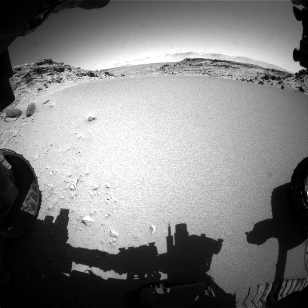 Nasa's Mars rover Curiosity acquired this image using its Front Hazard Avoidance Camera (Front Hazcam) on Sol 533, at drive 262, site number 26