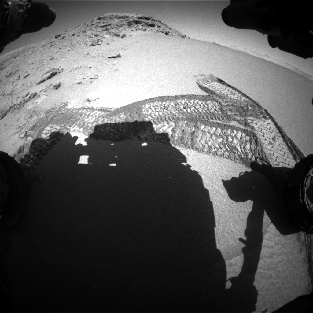 Nasa's Mars rover Curiosity acquired this image using its Front Hazard Avoidance Camera (Front Hazcam) on Sol 533, at drive 208, site number 26
