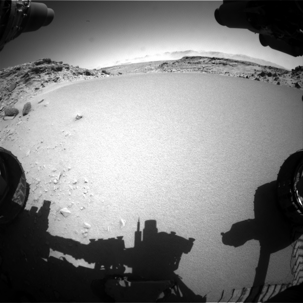 Nasa's Mars rover Curiosity acquired this image using its Front Hazard Avoidance Camera (Front Hazcam) on Sol 533, at drive 262, site number 26