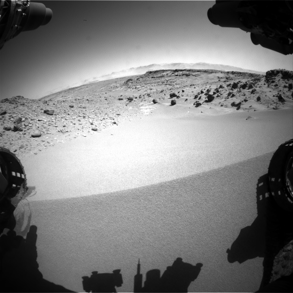 Nasa's Mars rover Curiosity acquired this image using its Front Hazard Avoidance Camera (Front Hazcam) on Sol 533, at drive 292, site number 26