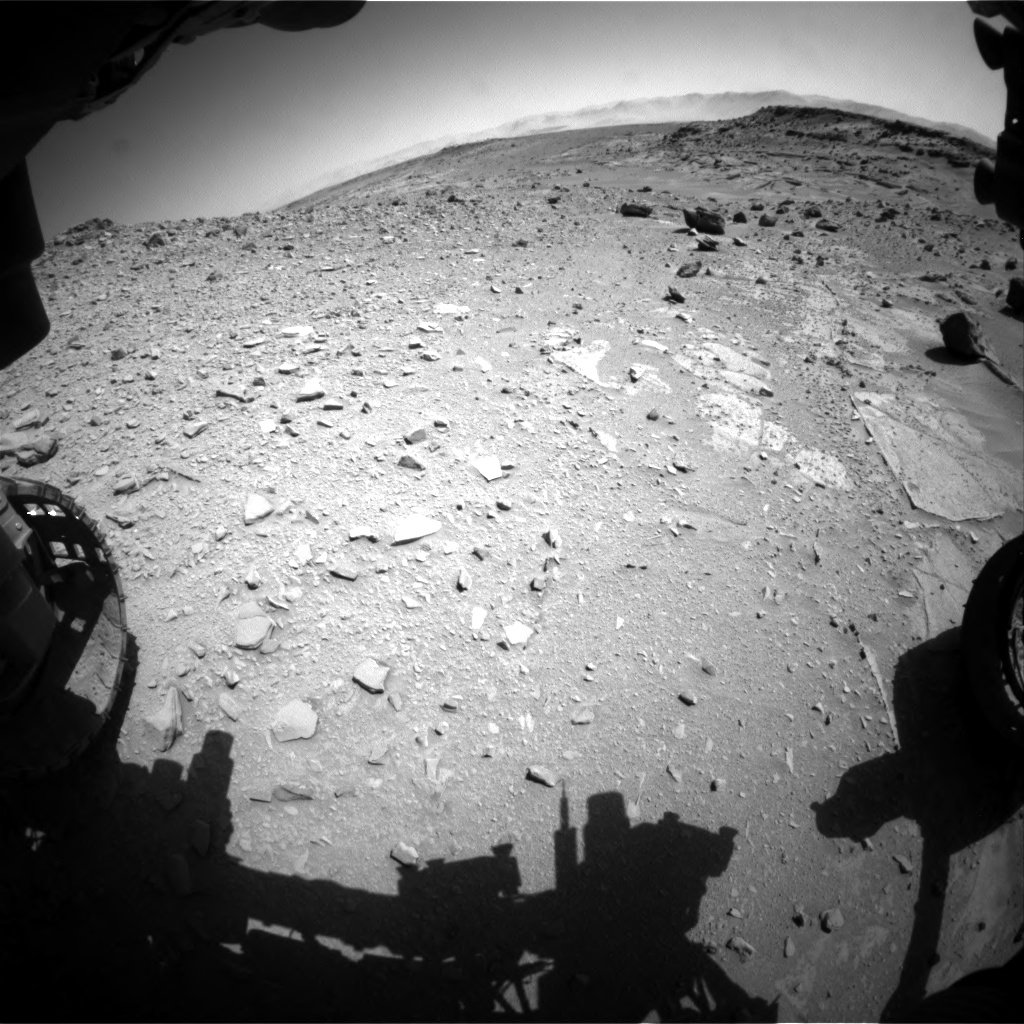 Nasa's Mars rover Curiosity acquired this image using its Front Hazard Avoidance Camera (Front Hazcam) on Sol 535, at drive 344, site number 26