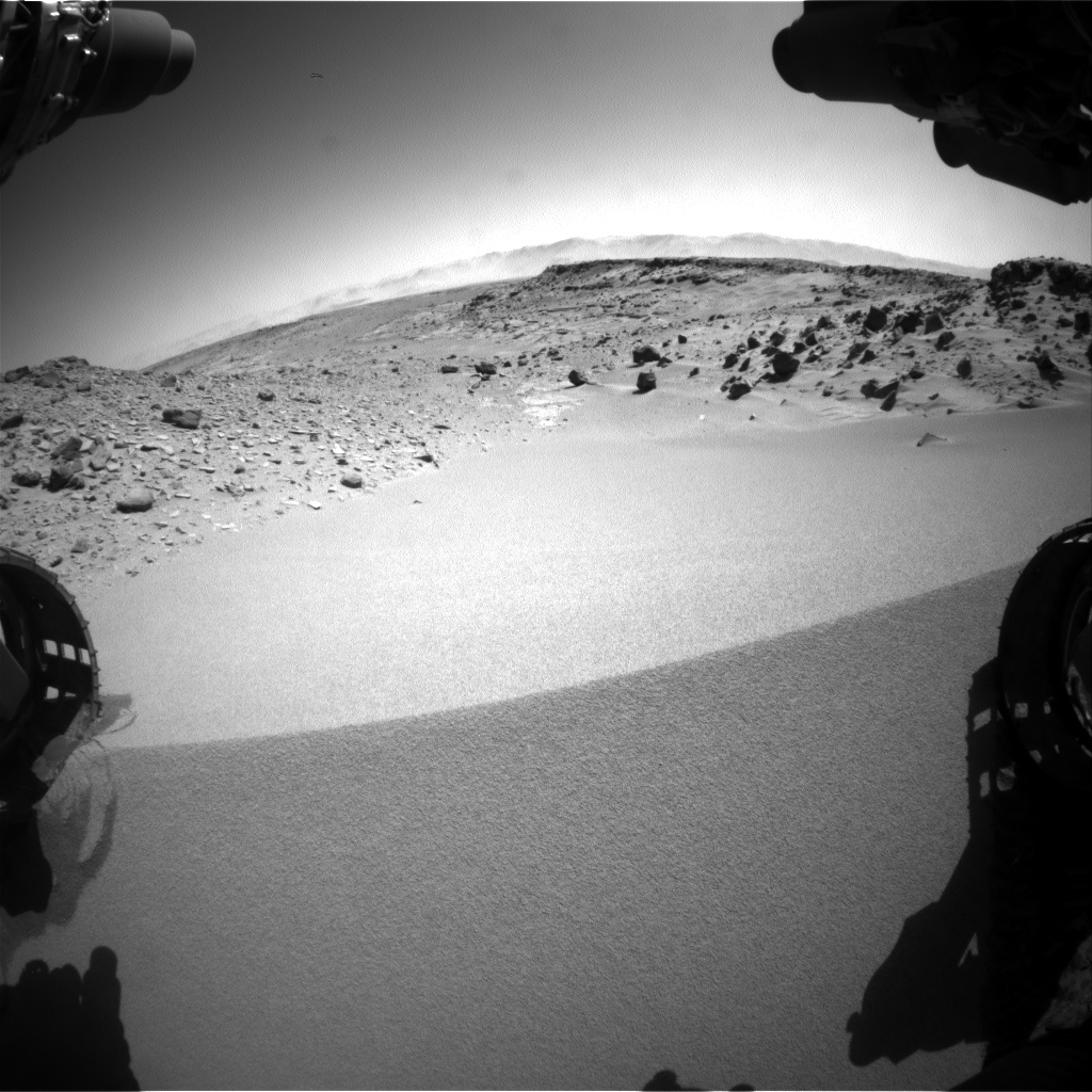 Nasa's Mars rover Curiosity acquired this image using its Front Hazard Avoidance Camera (Front Hazcam) on Sol 535, at drive 292, site number 26