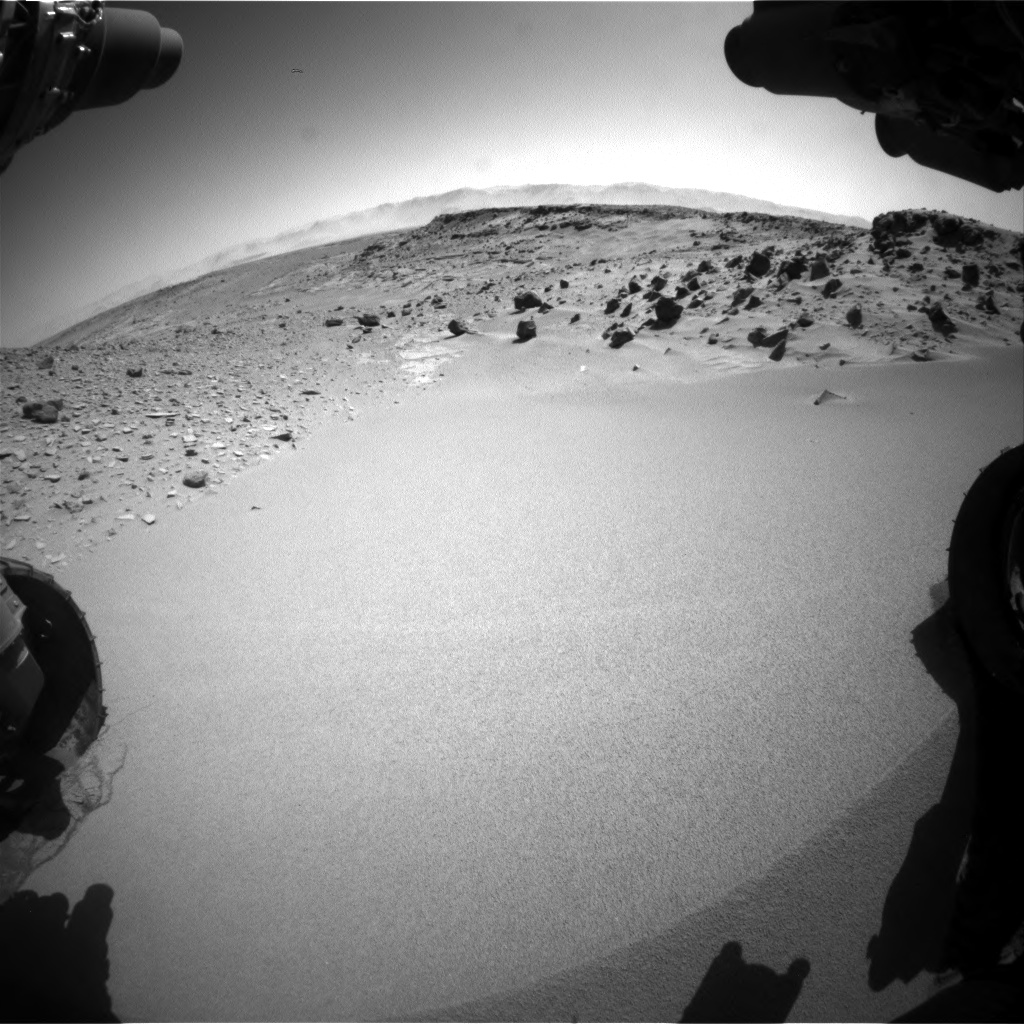 Nasa's Mars rover Curiosity acquired this image using its Front Hazard Avoidance Camera (Front Hazcam) on Sol 535, at drive 300, site number 26
