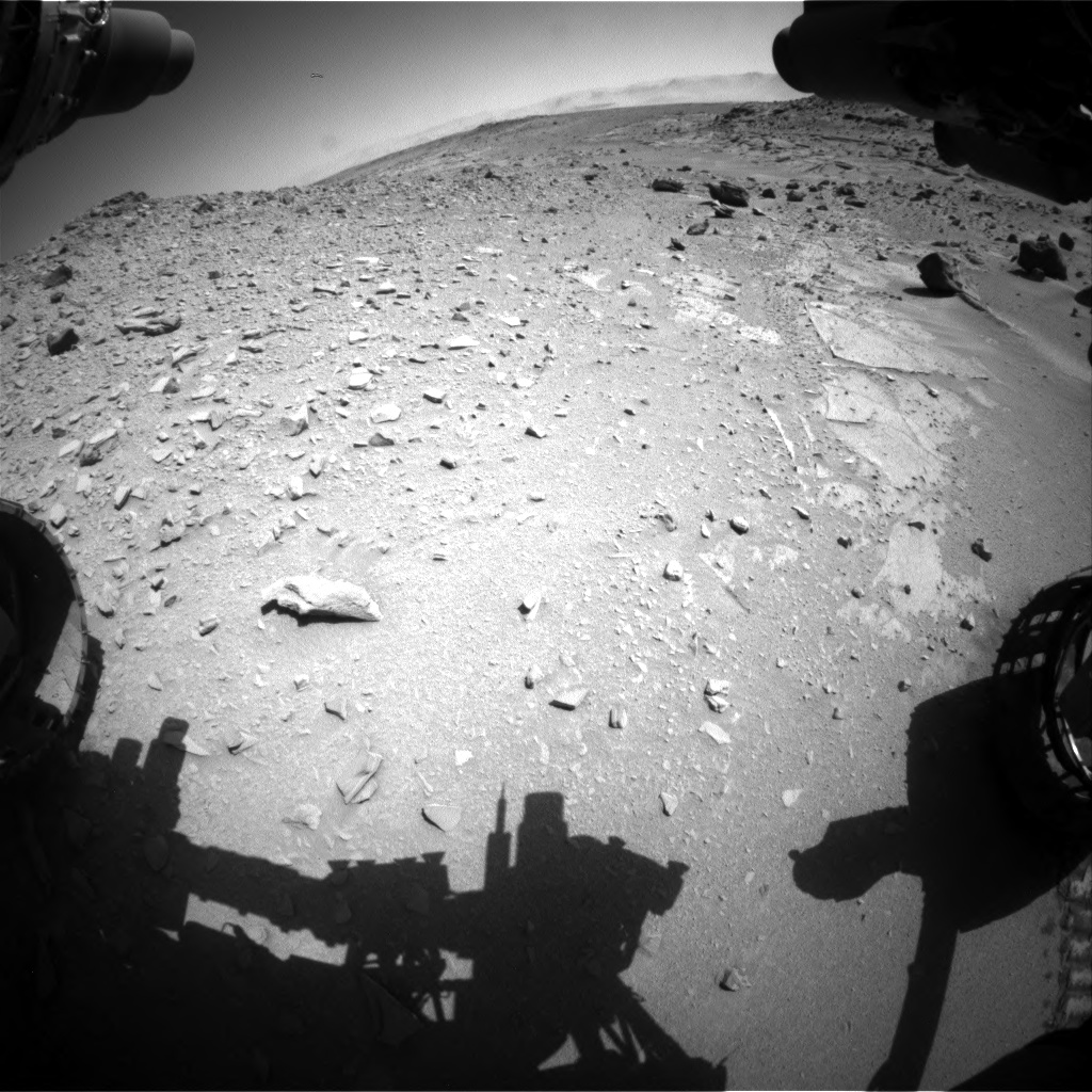 Nasa's Mars rover Curiosity acquired this image using its Front Hazard Avoidance Camera (Front Hazcam) on Sol 535, at drive 338, site number 26