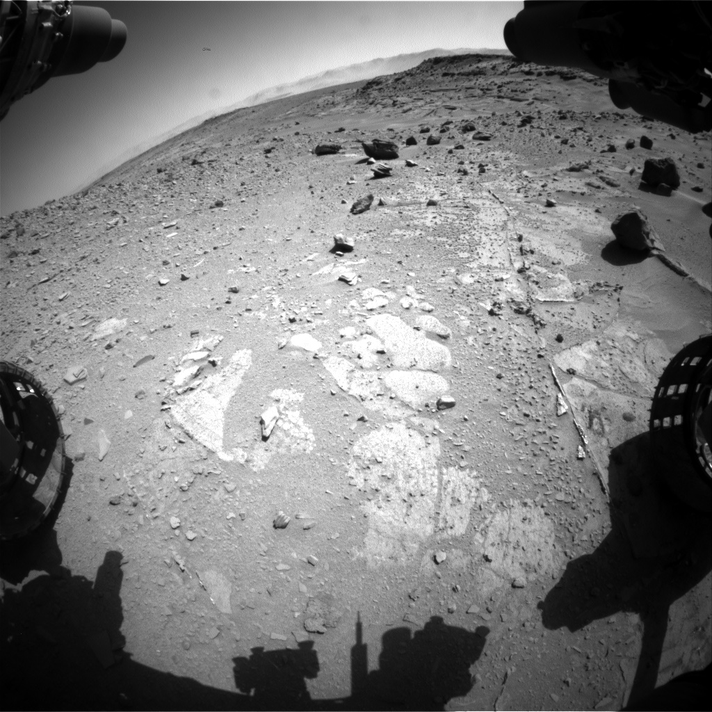 Nasa's Mars rover Curiosity acquired this image using its Front Hazard Avoidance Camera (Front Hazcam) on Sol 535, at drive 366, site number 26