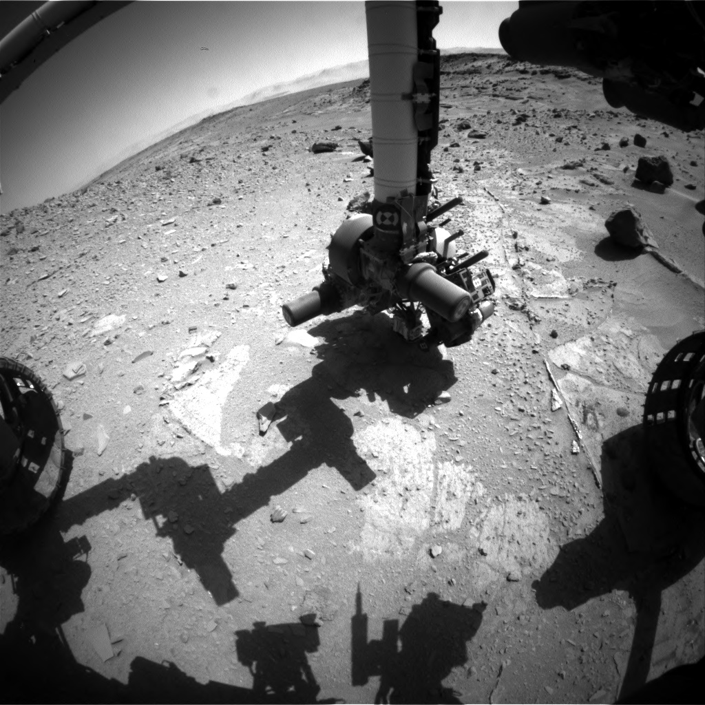 Nasa's Mars rover Curiosity acquired this image using its Front Hazard Avoidance Camera (Front Hazcam) on Sol 537, at drive 366, site number 26