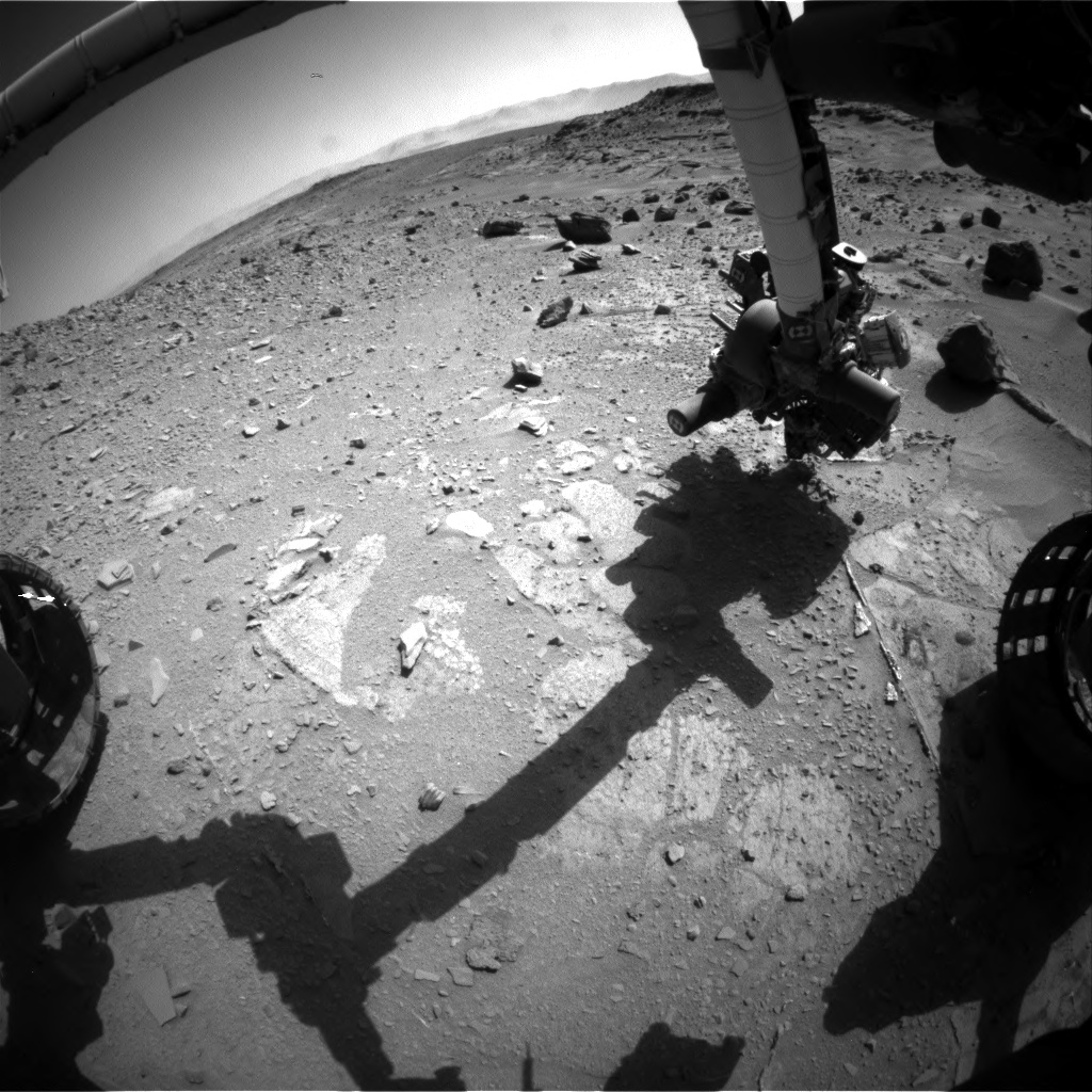 Nasa's Mars rover Curiosity acquired this image using its Front Hazard Avoidance Camera (Front Hazcam) on Sol 537, at drive 366, site number 26