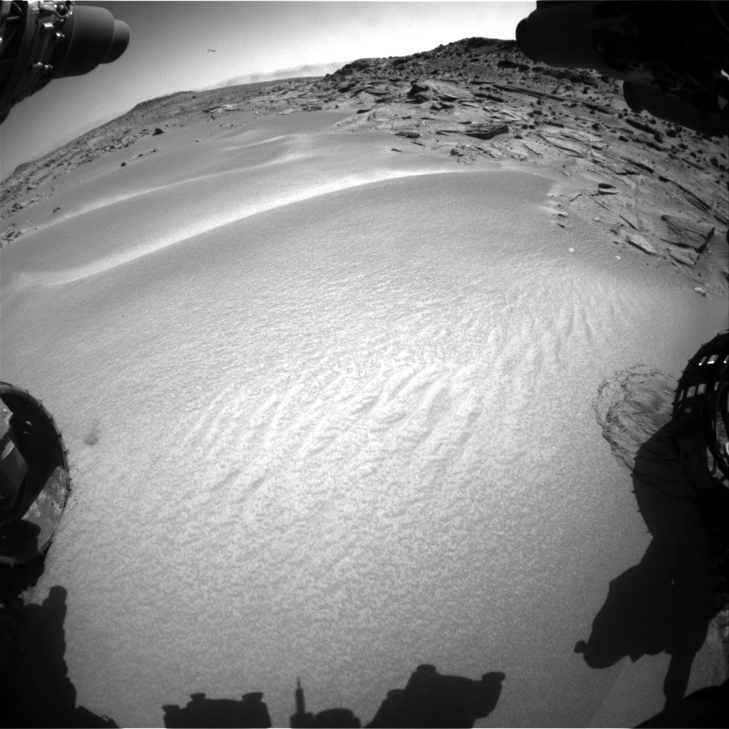 Nasa's Mars rover Curiosity acquired this image using its Front Hazard Avoidance Camera (Front Hazcam) on Sol 538, at drive 516, site number 26