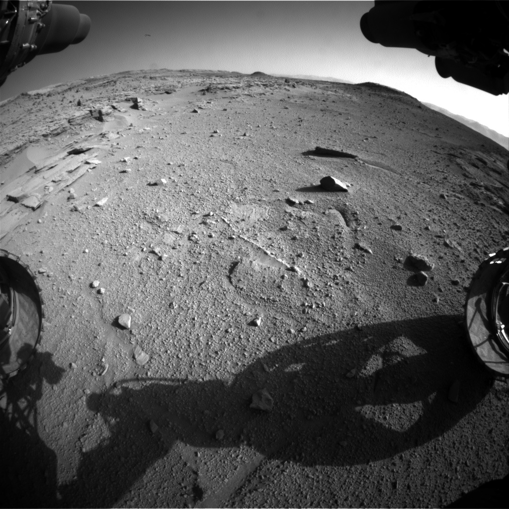 Nasa's Mars rover Curiosity acquired this image using its Front Hazard Avoidance Camera (Front Hazcam) on Sol 538, at drive 708, site number 26