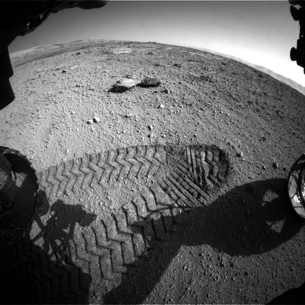 Nasa's Mars rover Curiosity acquired this image using its Front Hazard Avoidance Camera (Front Hazcam) on Sol 540, at drive 1102, site number 26