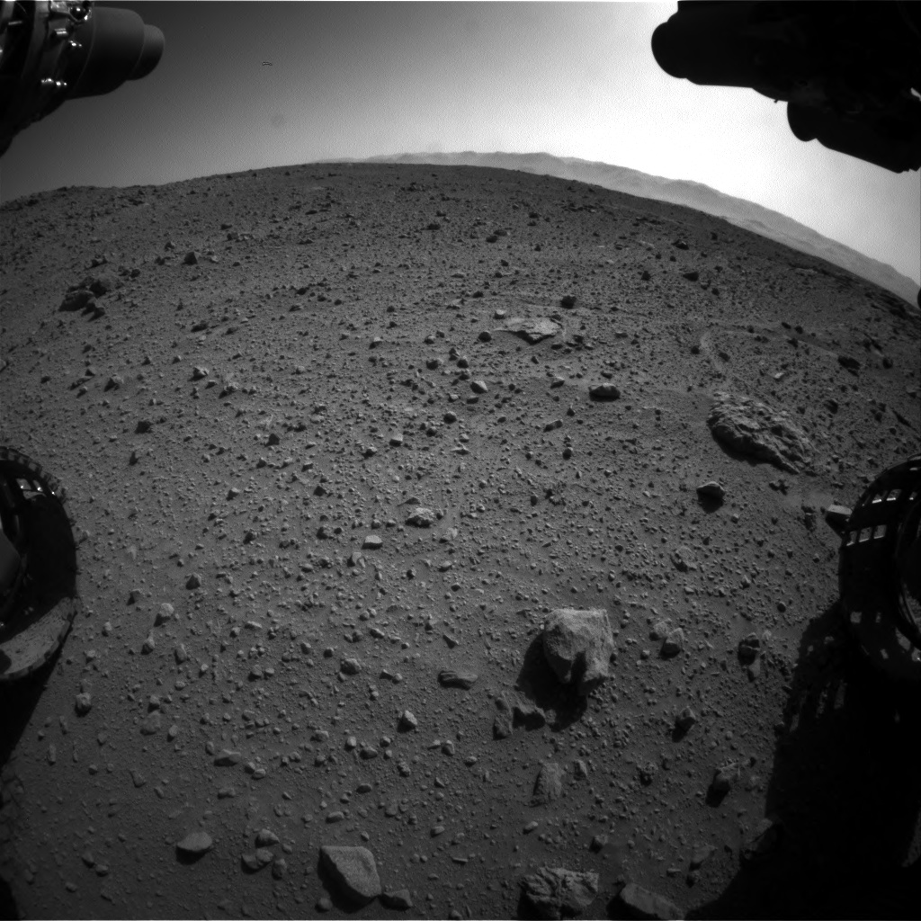 Nasa's Mars rover Curiosity acquired this image using its Front Hazard Avoidance Camera (Front Hazcam) on Sol 540, at drive 966, site number 26