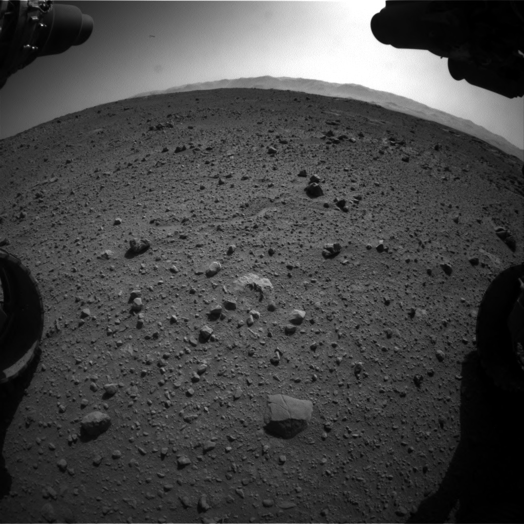 Nasa's Mars rover Curiosity acquired this image using its Front Hazard Avoidance Camera (Front Hazcam) on Sol 540, at drive 978, site number 26