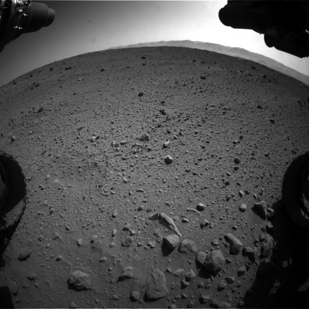Nasa's Mars rover Curiosity acquired this image using its Front Hazard Avoidance Camera (Front Hazcam) on Sol 540, at drive 1008, site number 26