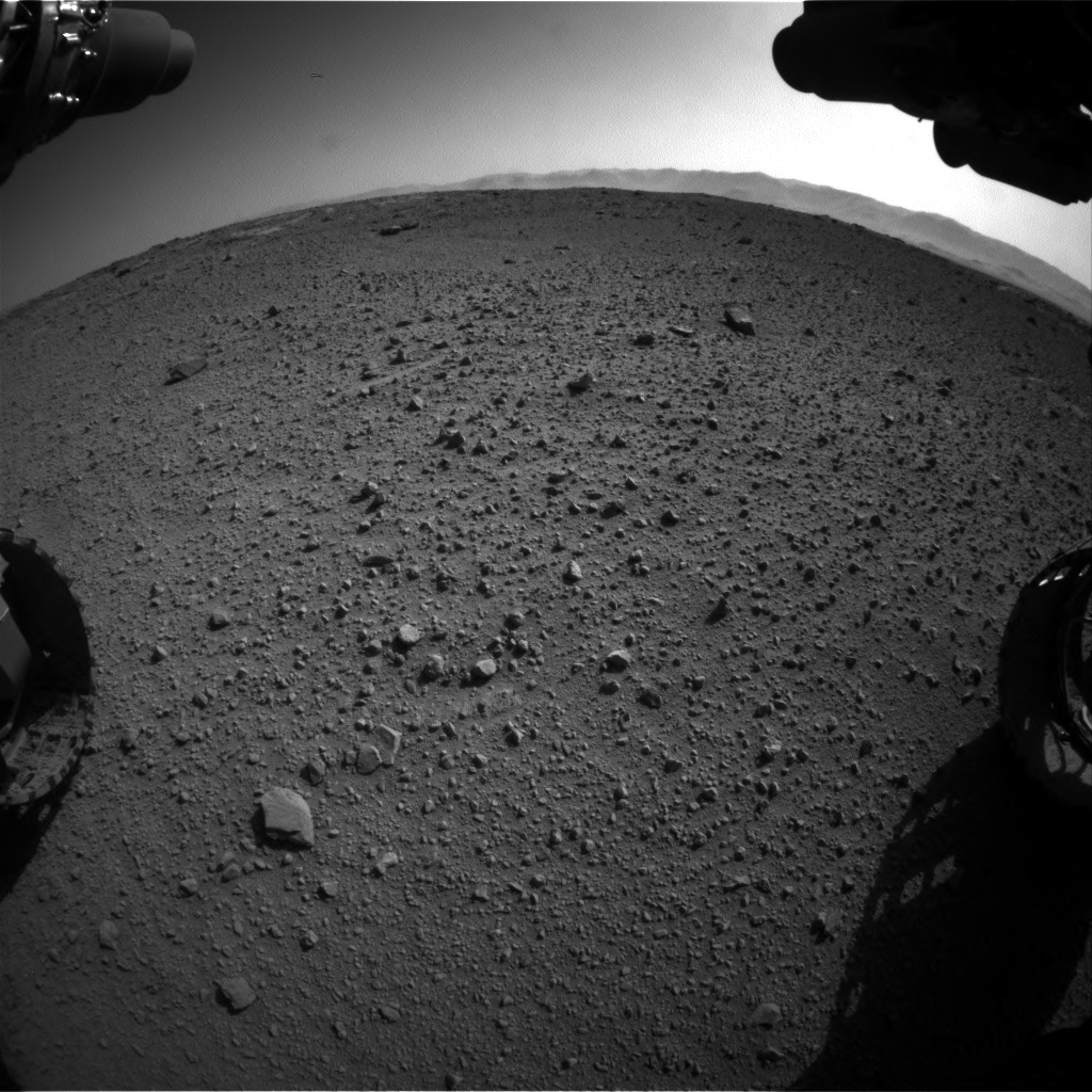 Nasa's Mars rover Curiosity acquired this image using its Front Hazard Avoidance Camera (Front Hazcam) on Sol 540, at drive 1050, site number 26