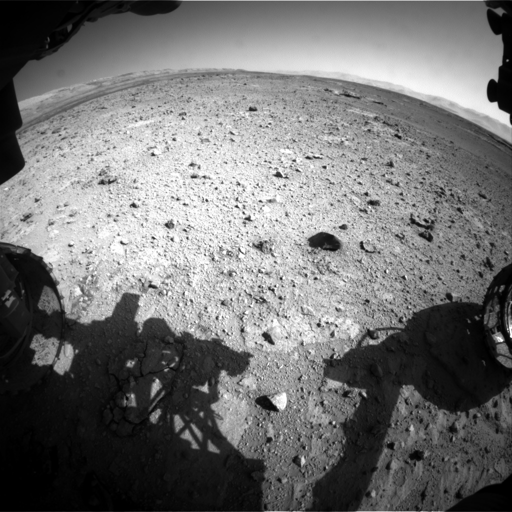 Nasa's Mars rover Curiosity acquired this image using its Front Hazard Avoidance Camera (Front Hazcam) on Sol 542, at drive 1274, site number 26
