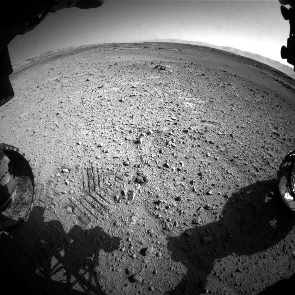 Nasa's Mars rover Curiosity acquired this image using its Front Hazard Avoidance Camera (Front Hazcam) on Sol 545, at drive 0, site number 27