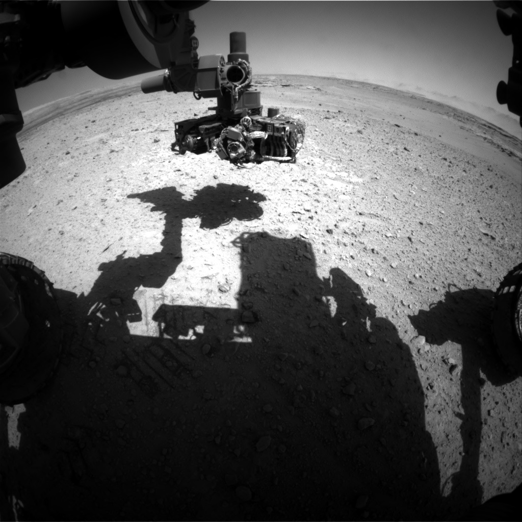 Nasa's Mars rover Curiosity acquired this image using its Front Hazard Avoidance Camera (Front Hazcam) on Sol 546, at drive 0, site number 27