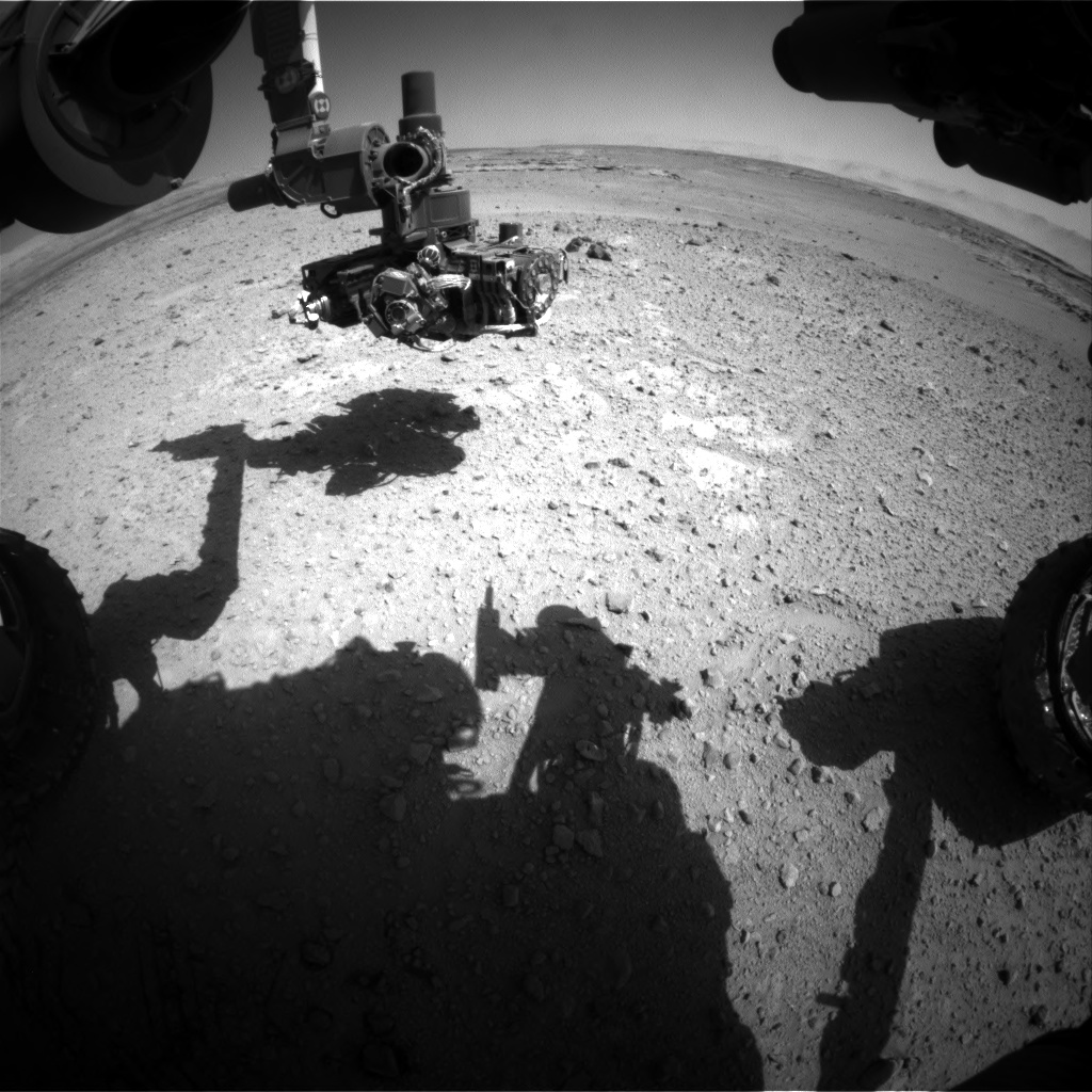 Nasa's Mars rover Curiosity acquired this image using its Front Hazard Avoidance Camera (Front Hazcam) on Sol 546, at drive 12, site number 27