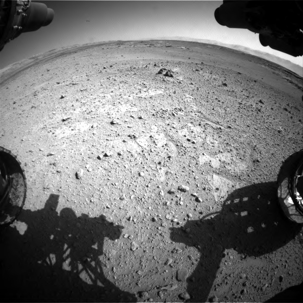Nasa's Mars rover Curiosity acquired this image using its Front Hazard Avoidance Camera (Front Hazcam) on Sol 546, at drive 24, site number 27