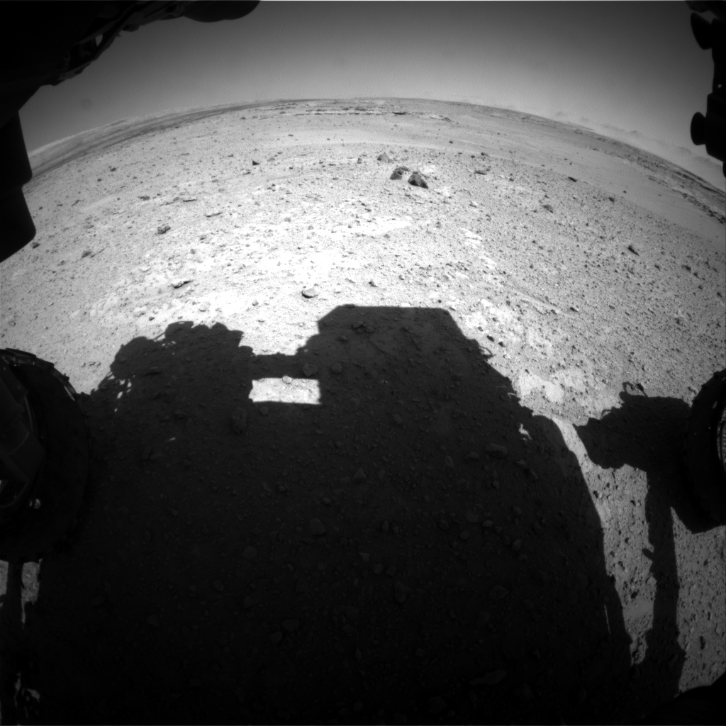 Nasa's Mars rover Curiosity acquired this image using its Front Hazard Avoidance Camera (Front Hazcam) on Sol 547, at drive 24, site number 27