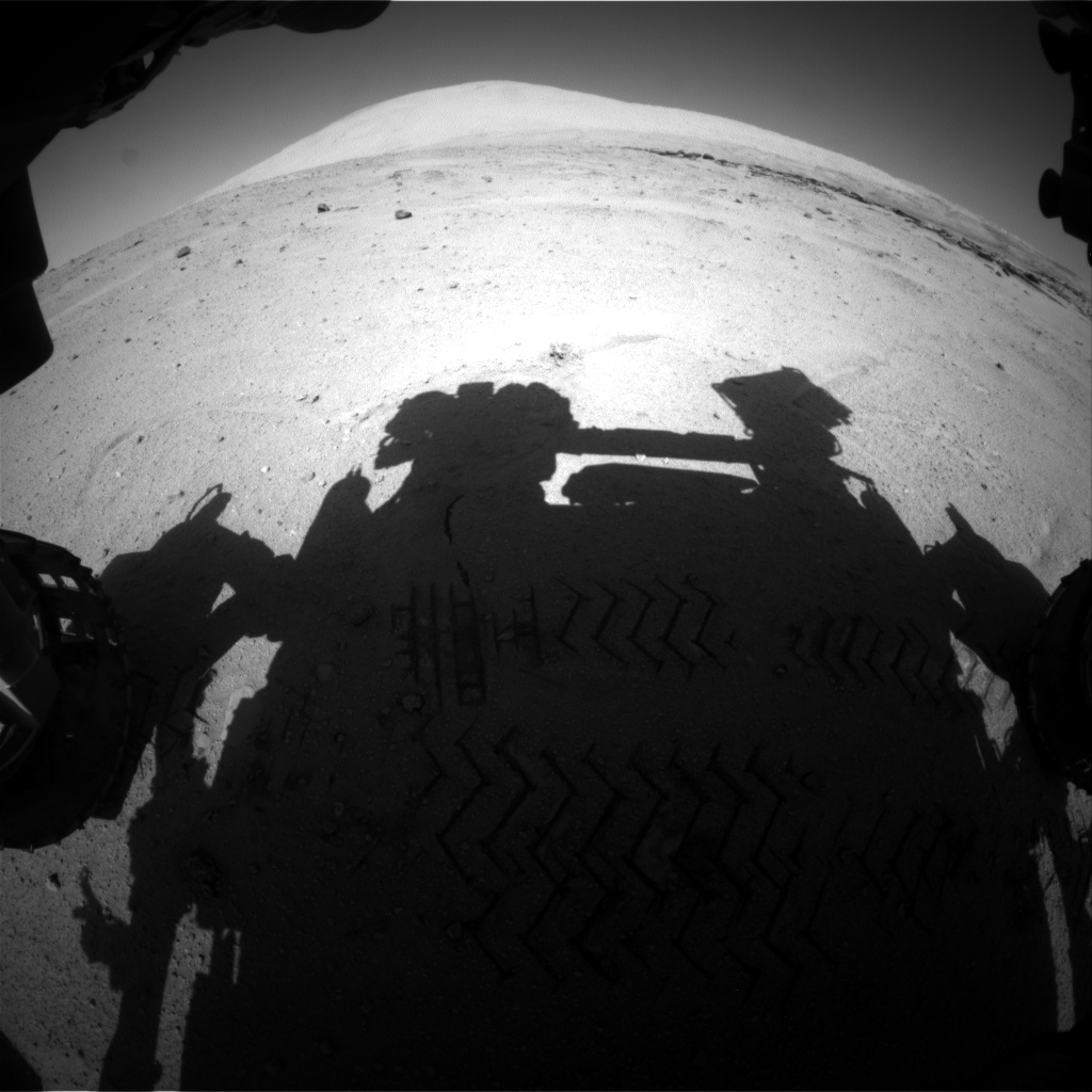 Nasa's Mars rover Curiosity acquired this image using its Front Hazard Avoidance Camera (Front Hazcam) on Sol 547, at drive 520, site number 27
