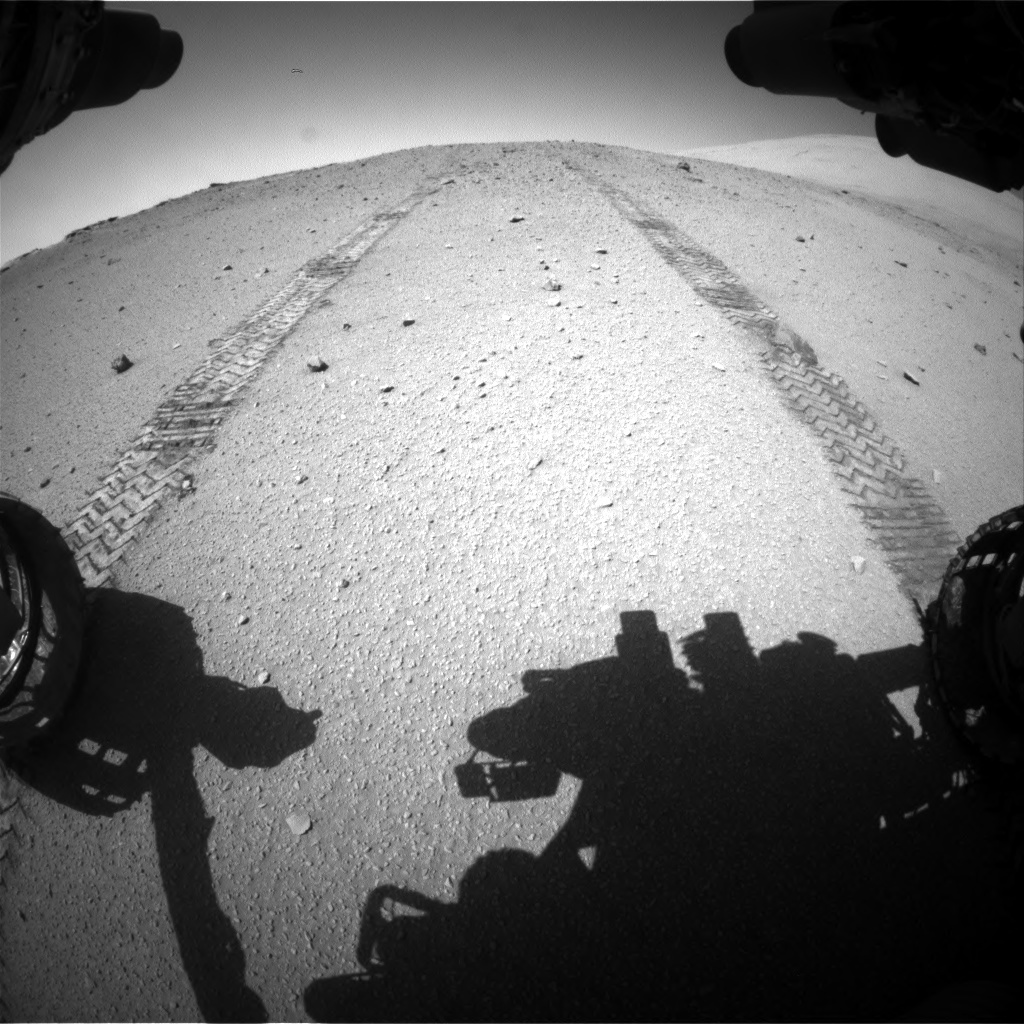 Nasa's Mars rover Curiosity acquired this image using its Front Hazard Avoidance Camera (Front Hazcam) on Sol 547, at drive 186, site number 27