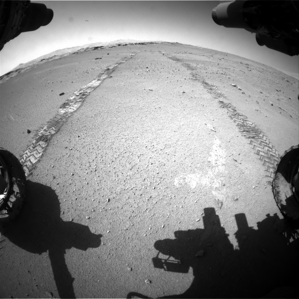 Nasa's Mars rover Curiosity acquired this image using its Front Hazard Avoidance Camera (Front Hazcam) on Sol 547, at drive 366, site number 27