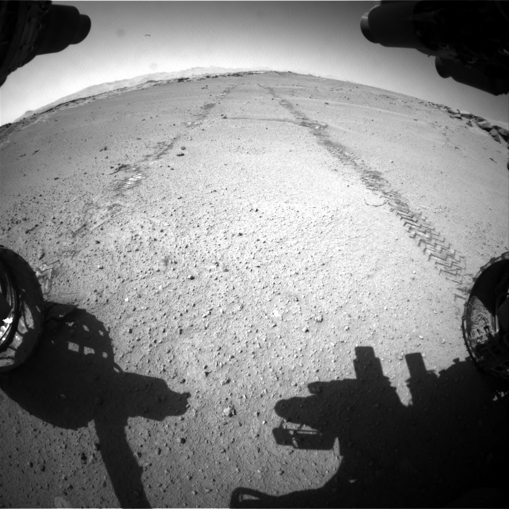 Nasa's Mars rover Curiosity acquired this image using its Front Hazard Avoidance Camera (Front Hazcam) on Sol 547, at drive 396, site number 27